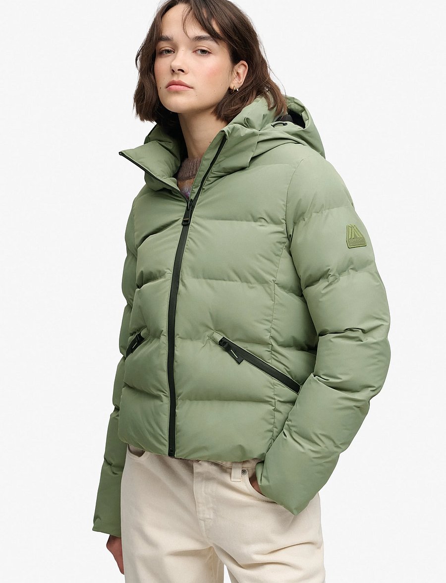 Superdry - HOODED CITY PADDED JACKET - winterjacken - light khaki green - 4
