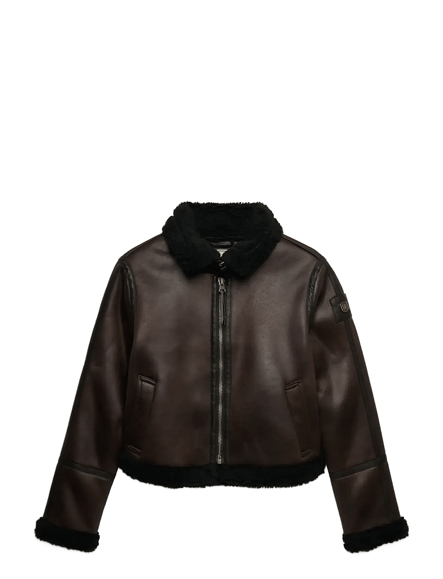 Superdry - FAUX SHEARLING JACKET - bomber jackets - chocolate brown - 1
