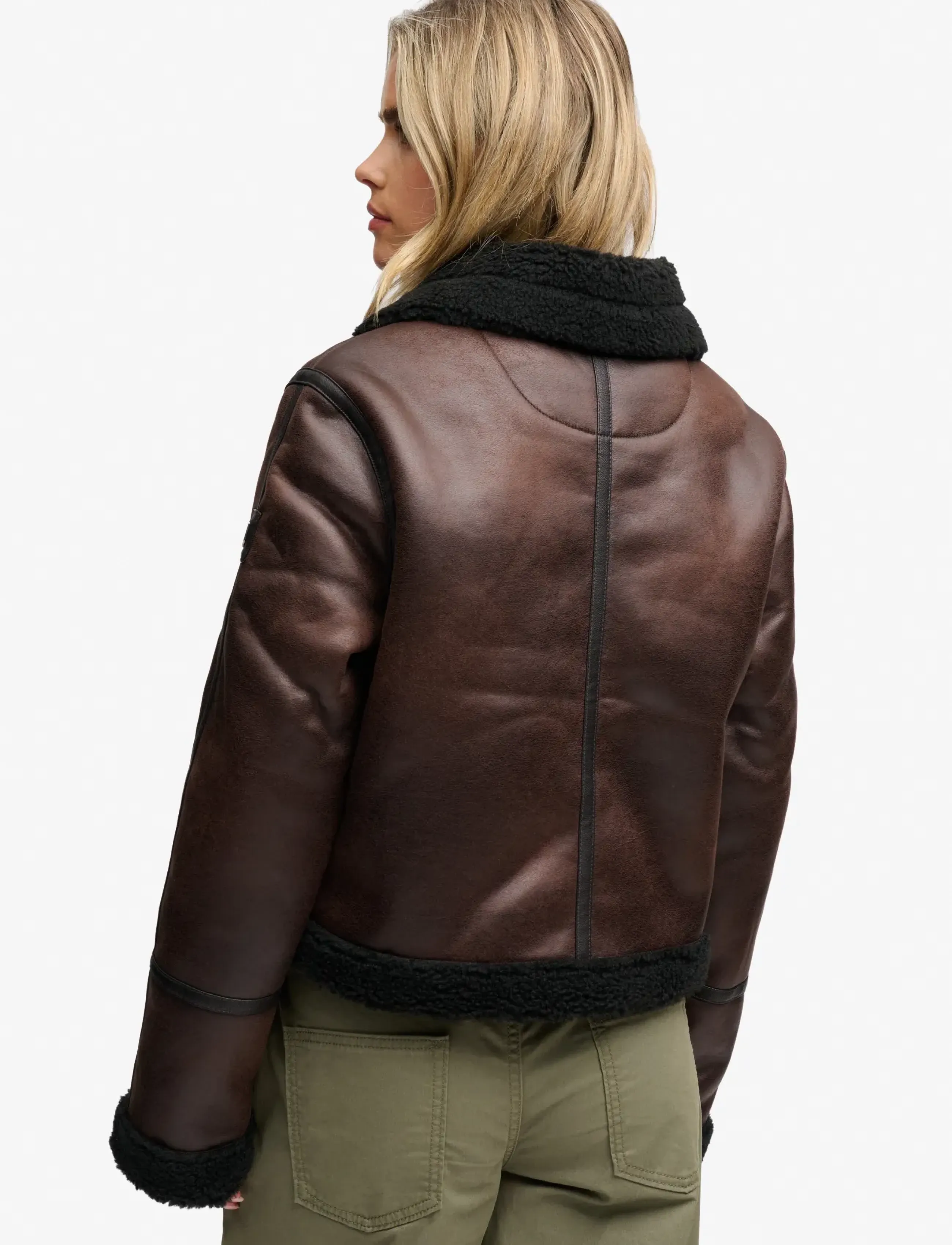 Superdry - FAUX SHEARLING JACKET - bomber jackets - chocolate brown - 2