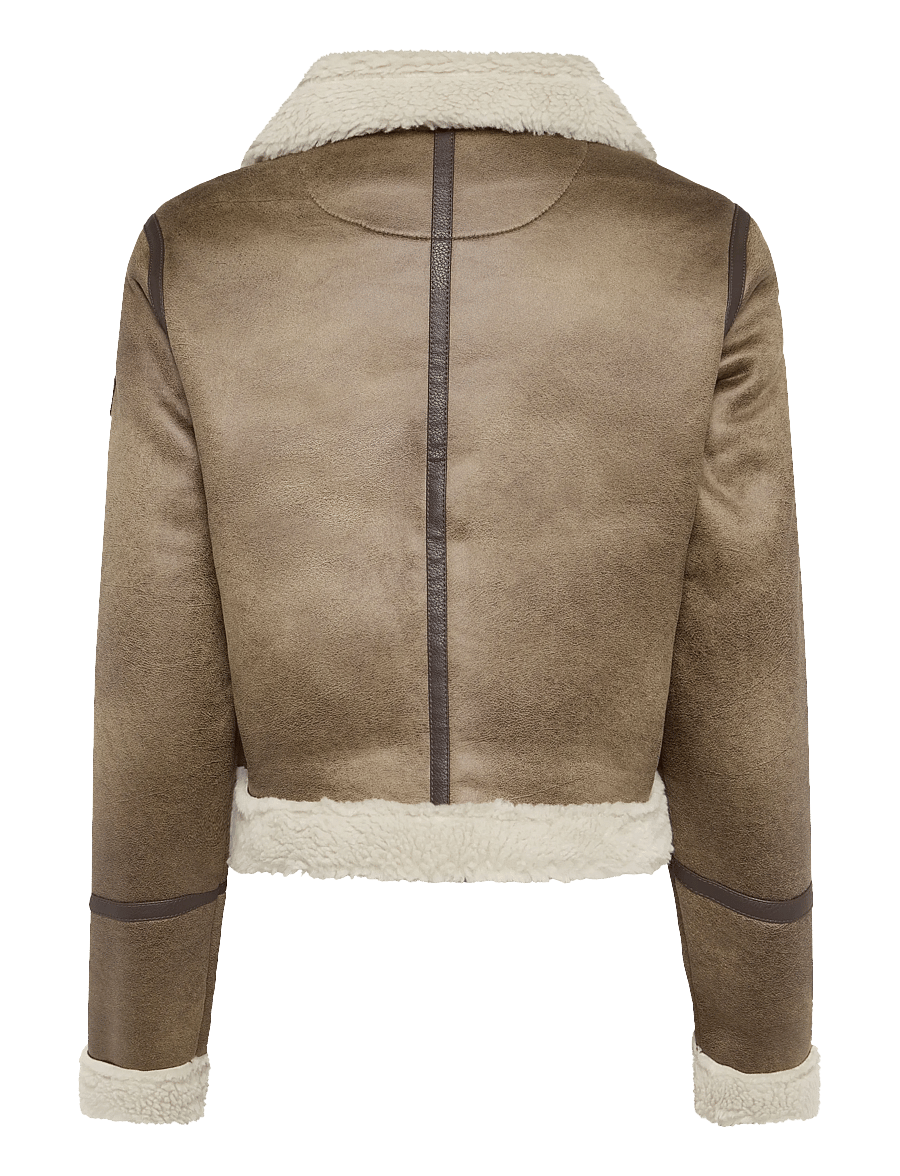 Superdry - FAUX SHEARLING JACKET - bomberjacken - taupe - 2