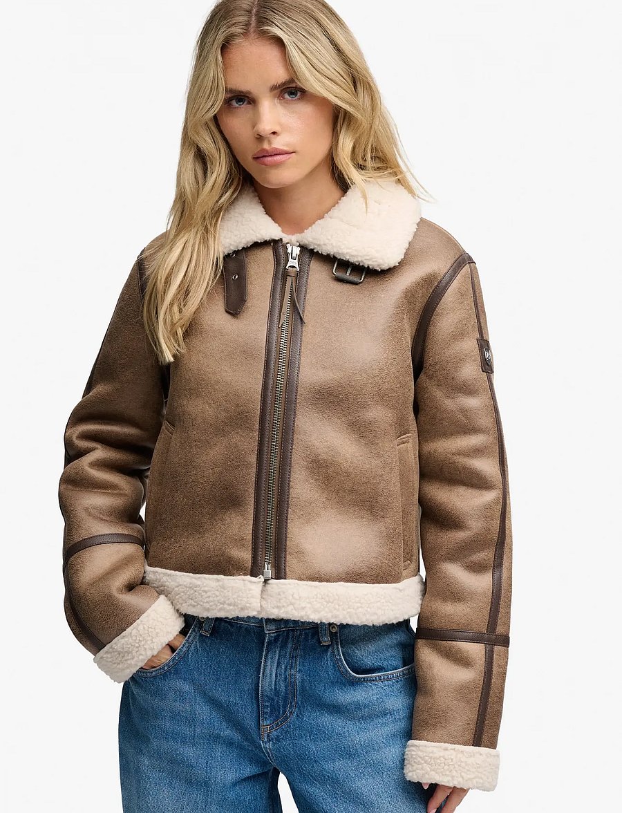 Superdry - FAUX SHEARLING JACKET - bomberjacken - taupe - 5