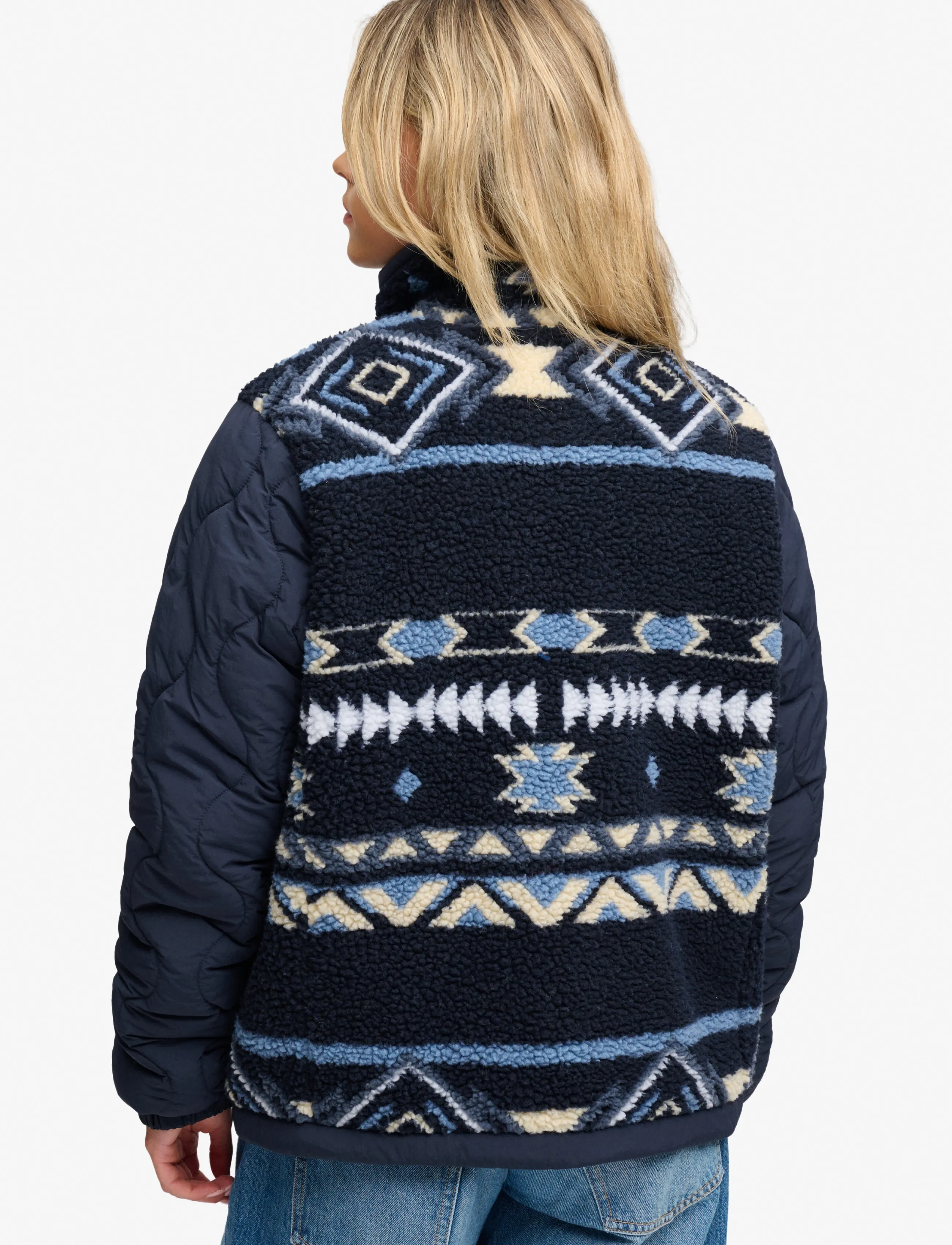 Superdry - FLEECE ONION QUILT HYBRID - steppjacken - blue aztec - 2