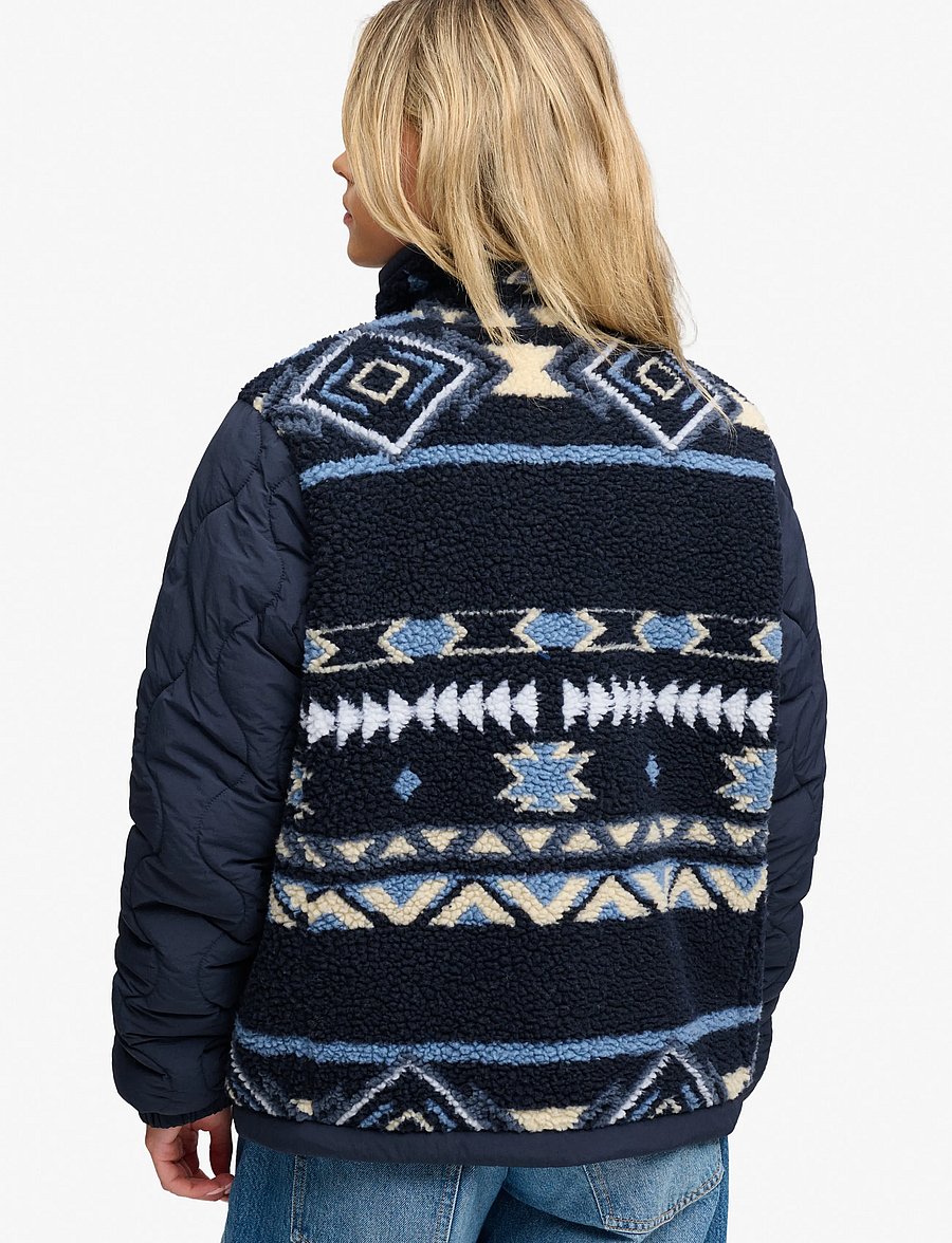 Superdry - FLEECE ONION QUILT HYBRID - steppjacken - blue aztec - 2