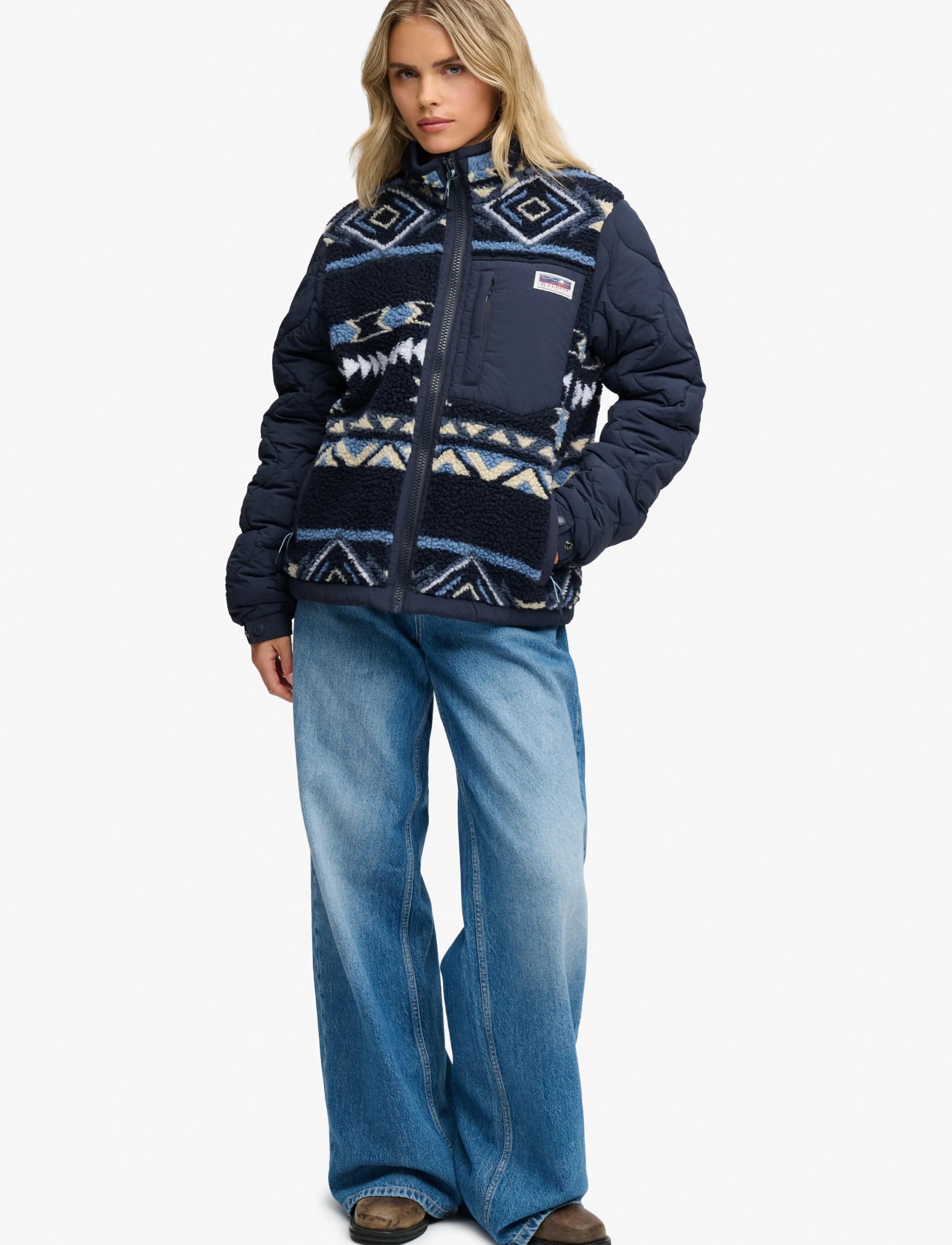 Superdry Fleece Onion Quilt Hybrid jackor dam – bild 6