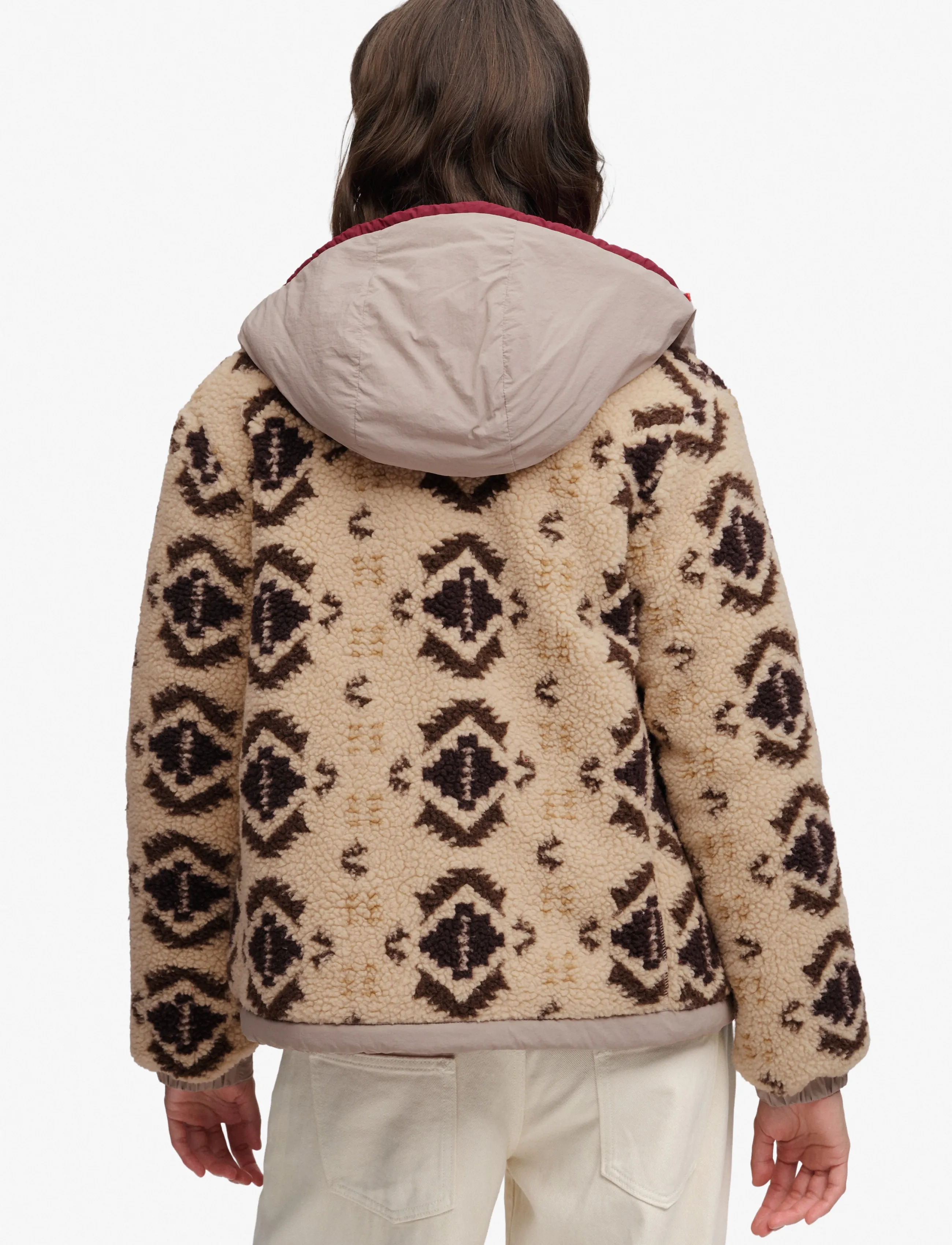 Superdry - SHERPA JAQUARD FLEECE HYBRID - winterjacken - cream aztec - 3