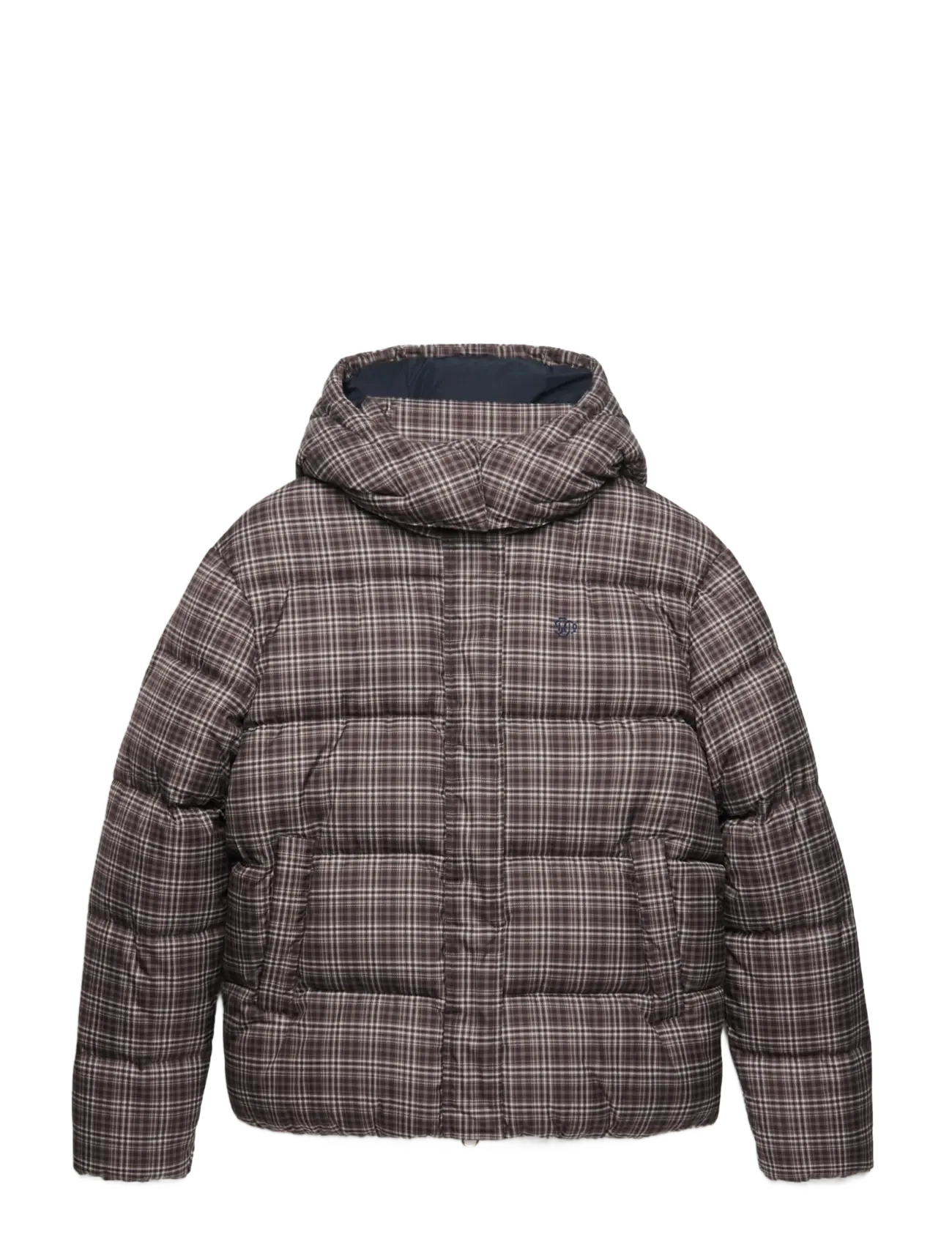 Superdry - PREMIUM PRINTED CHECK PUFFER - coats - chestnut brown check - 1
