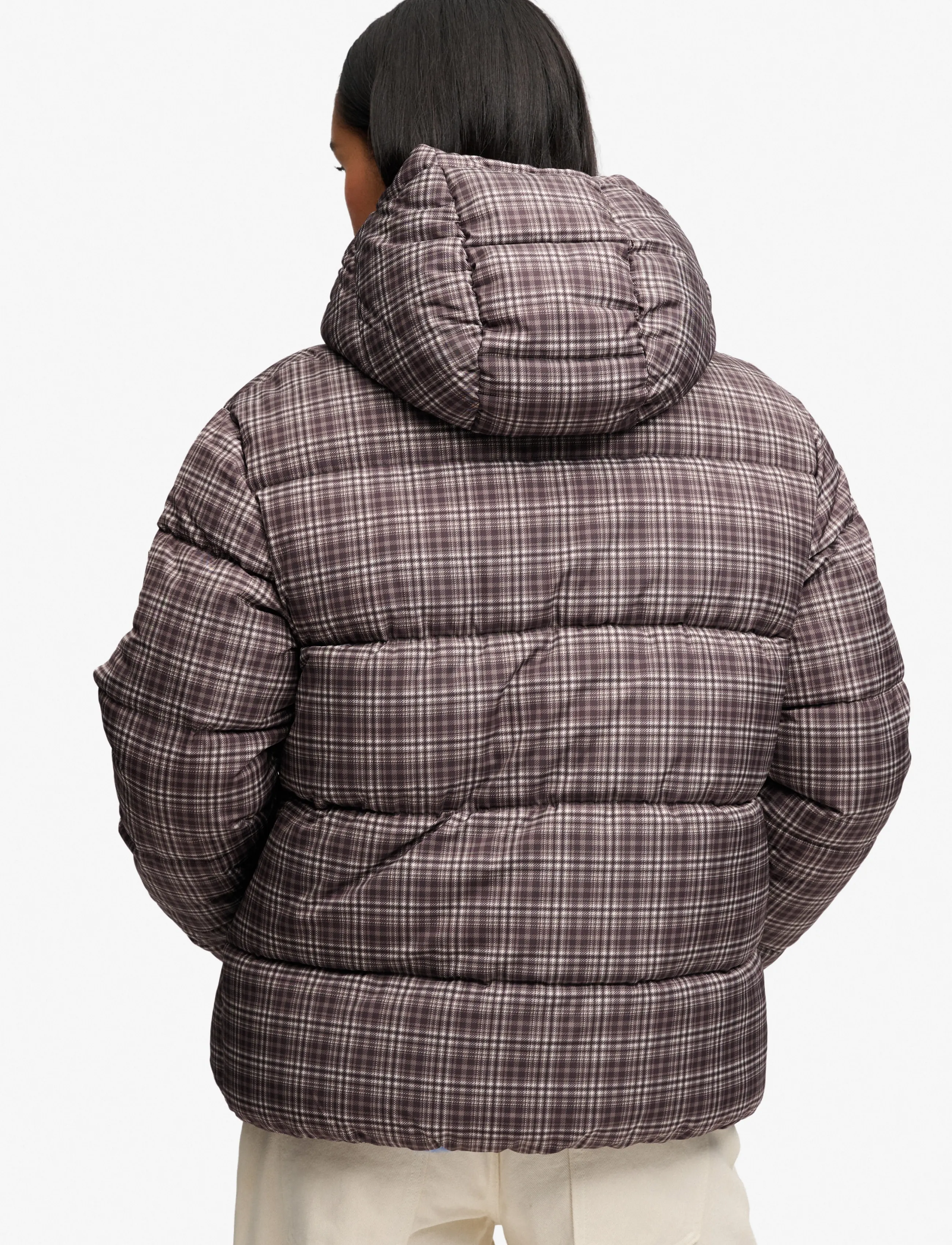 Superdry - PREMIUM PRINTED CHECK PUFFER - coats - chestnut brown check - 2