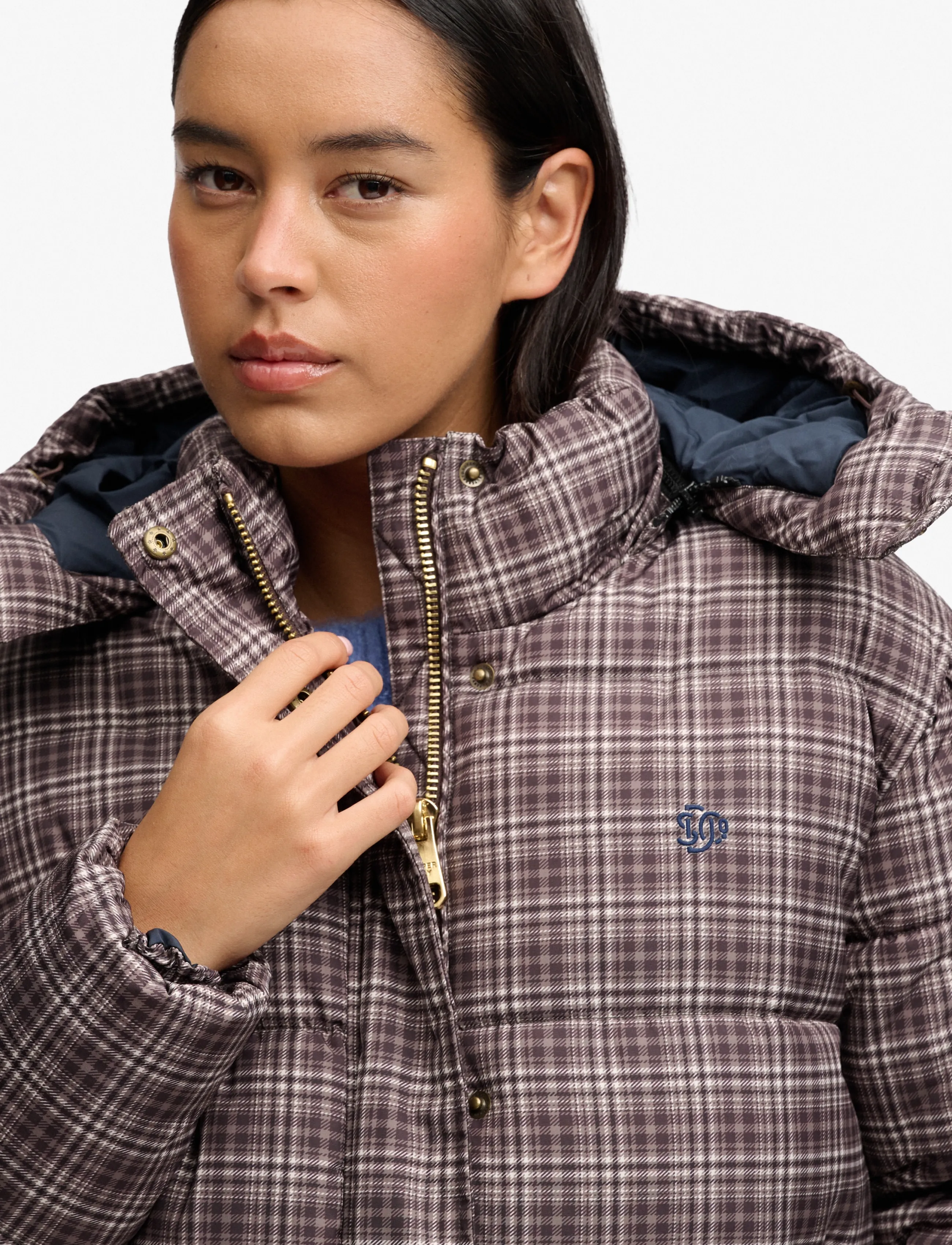 Superdry - PREMIUM PRINTED CHECK PUFFER - coats - chestnut brown check - 3