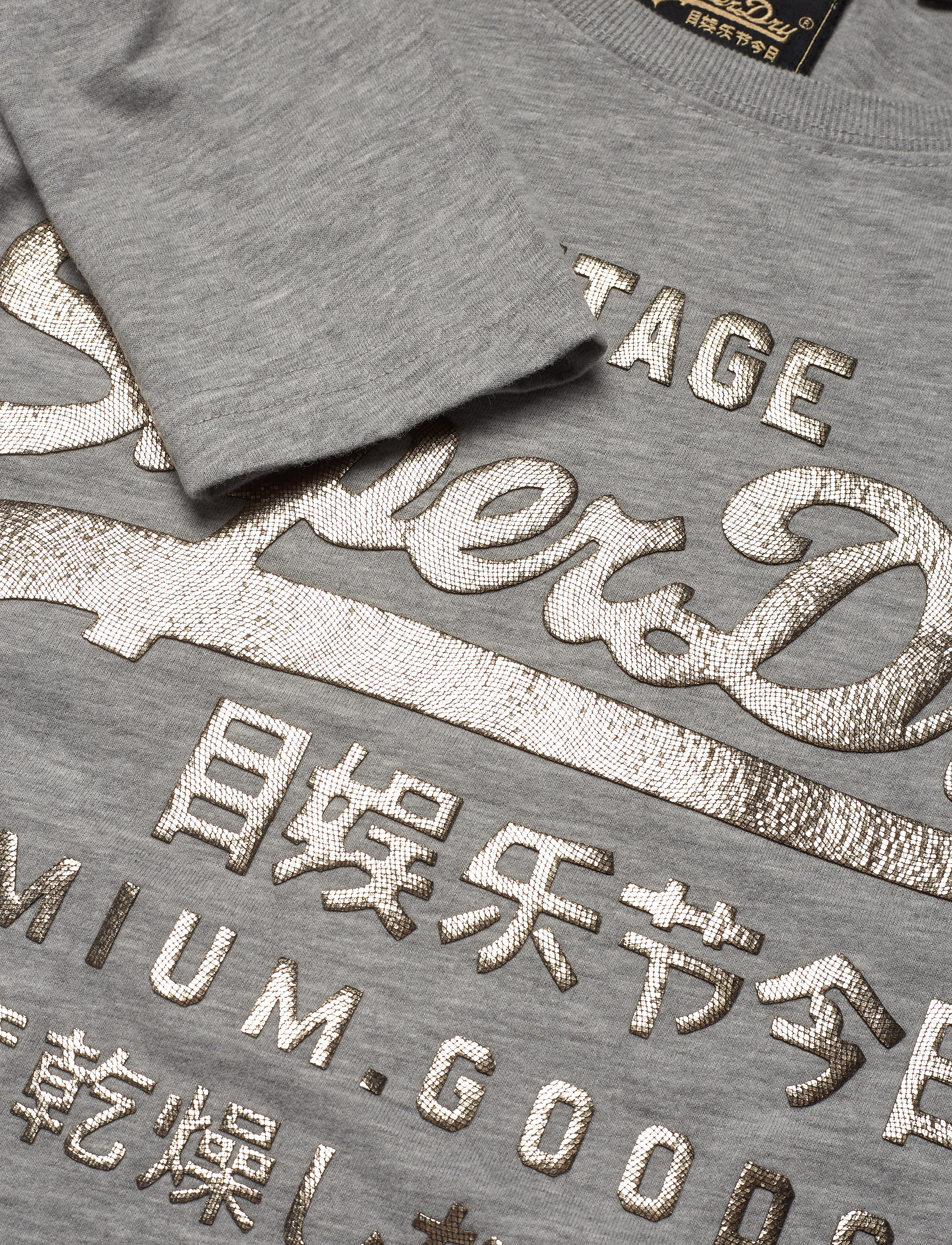 Superdry - PREMIUM GOODS METALLIC LS TOP - grey marl - 2