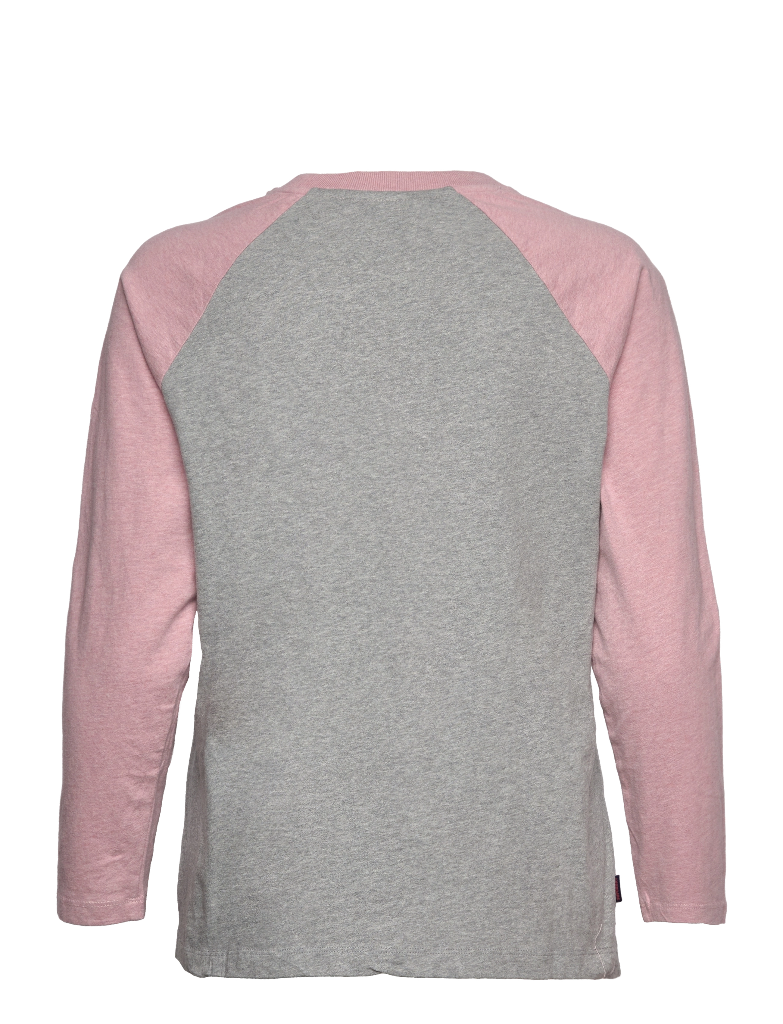 Superdry - VINTAGE BASEBALL TOP - grey marl/la soft pink marl - 1