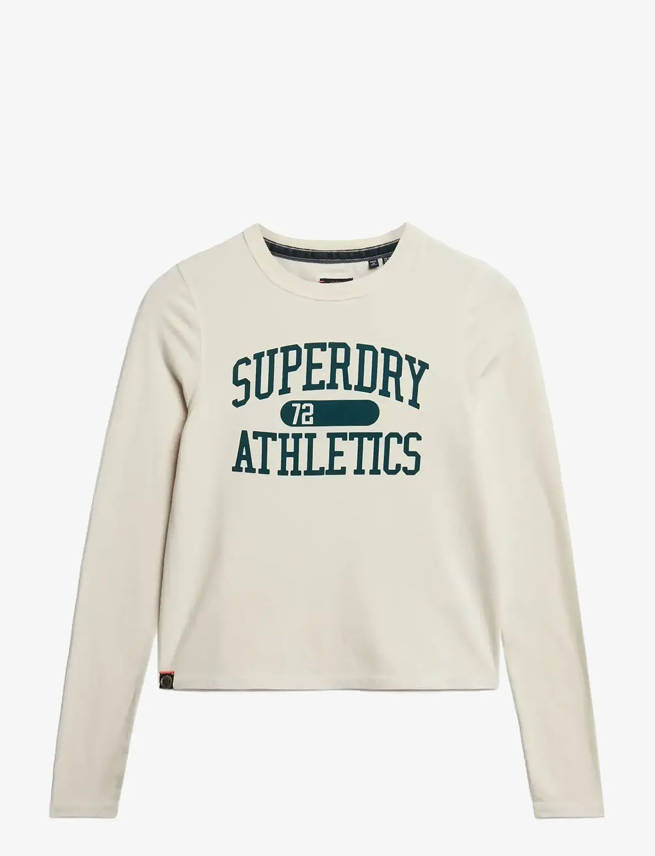 Superdry - ATHLETIC RINGER SLIM L/S TOP - långärmade toppar - turtledove cream - 1