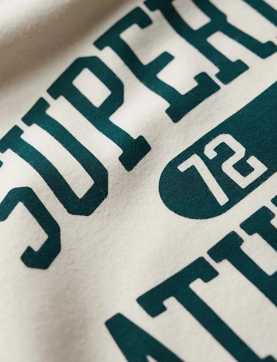 Superdry - ATHLETIC RINGER SLIM L/S TOP - långärmade toppar - turtledove cream - 4