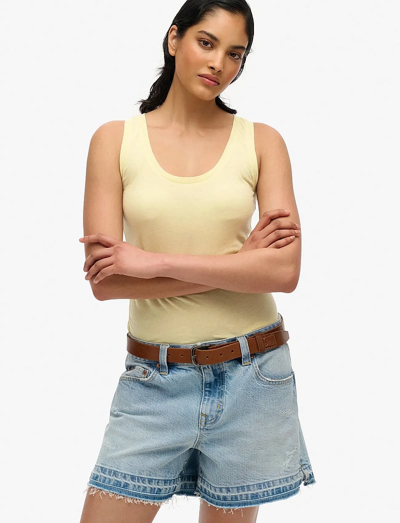 Superdry - STUDIOS LIGHTWEIGHT RACER VEST - linnen - french vanilla yellow - 0