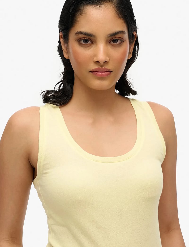 Superdry - STUDIOS LIGHTWEIGHT RACER VEST - linnen - french vanilla yellow - 4