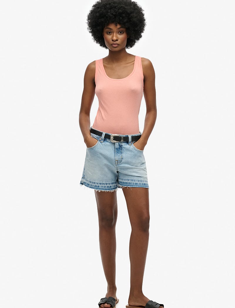 Superdry - STUDIOS LIGHTWEIGHT RACER VEST - topy bez rękawów - peach amber pink - 4