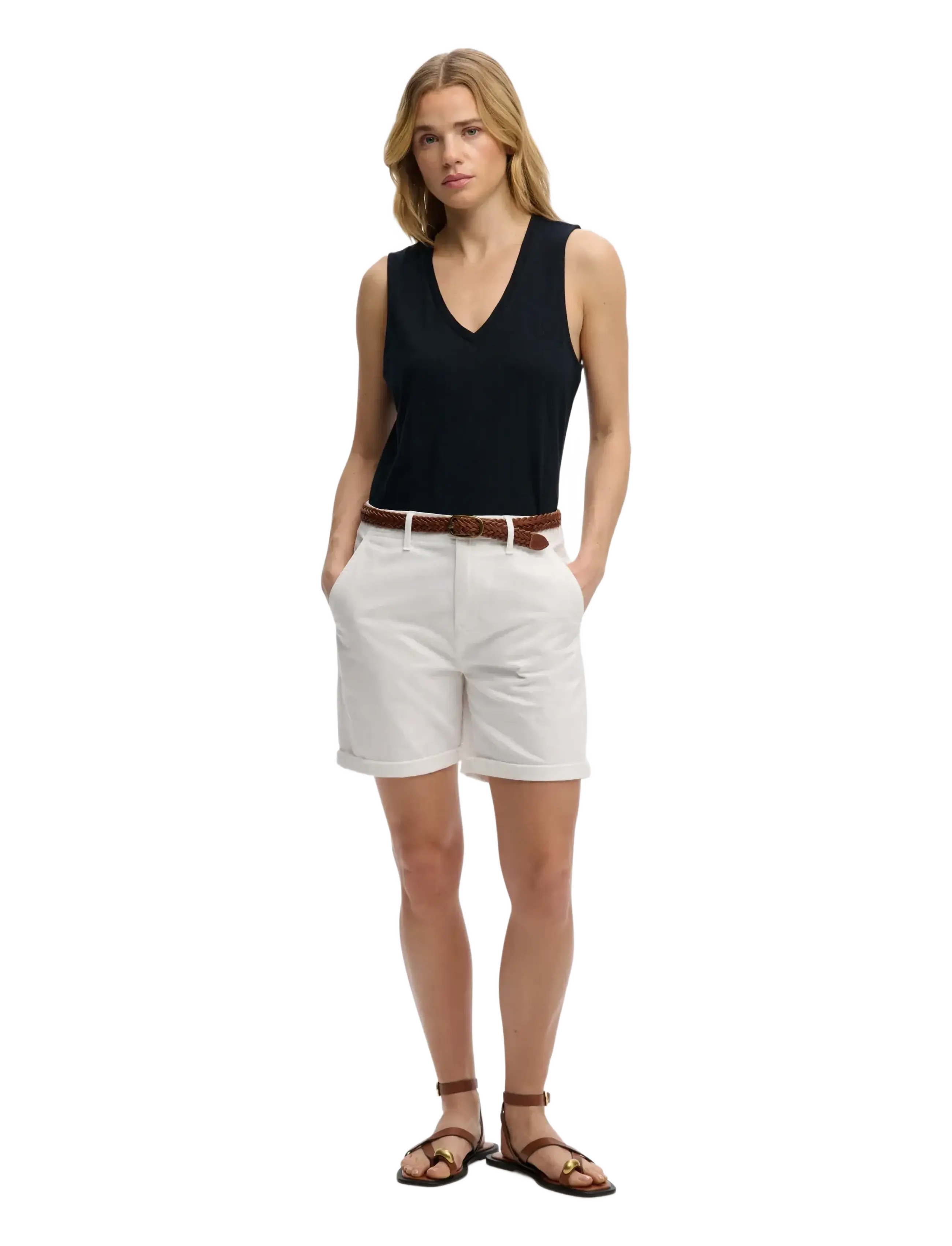 Superdry - STUDIOS VEE NECK VEST - ermeløse bluser - eclipse navy - 3