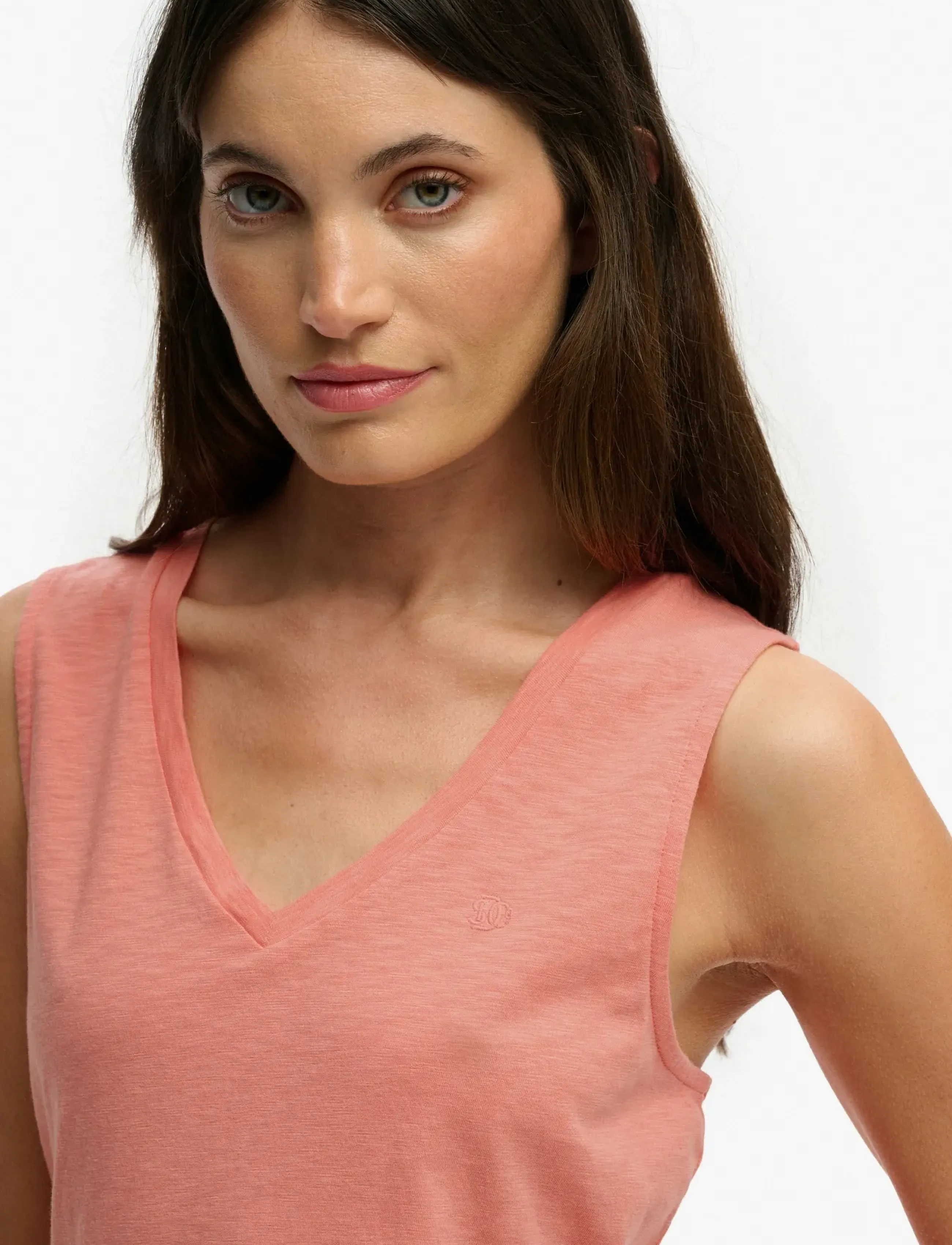 Superdry - STUDIOS VEE NECK VEST - Ærmeløse bluser - peach amber pink - 2
