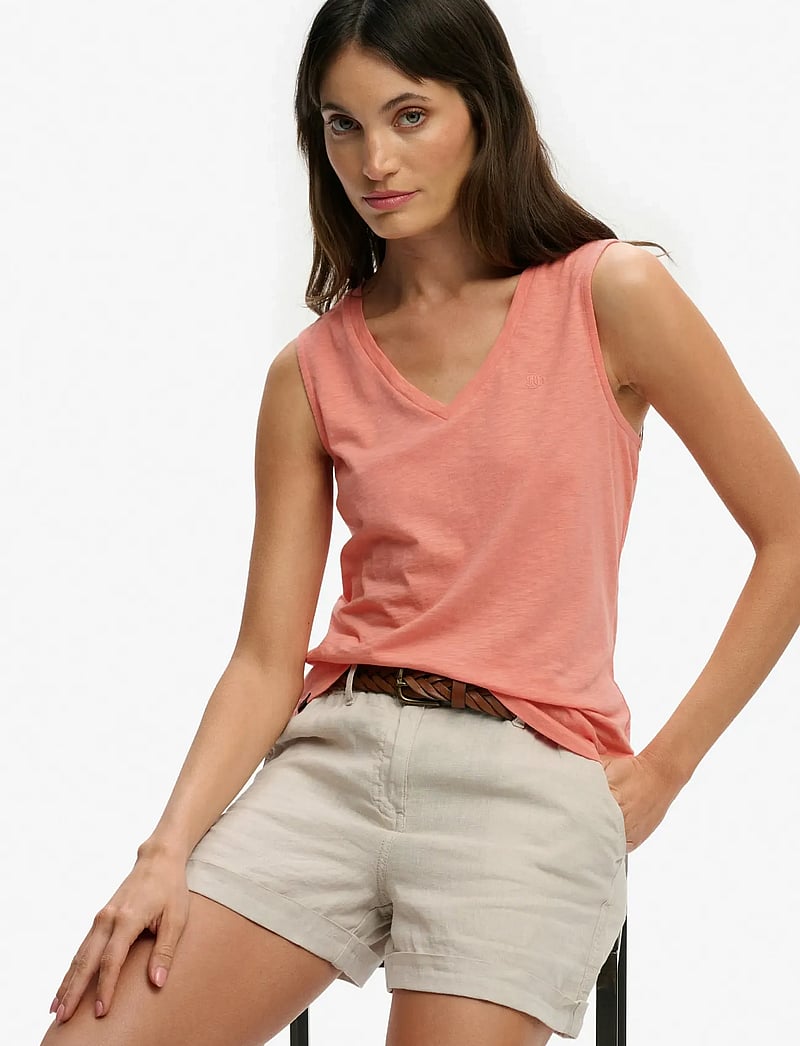 Superdry - STUDIOS VEE NECK VEST - Ærmeløse bluser - peach amber pink - 3