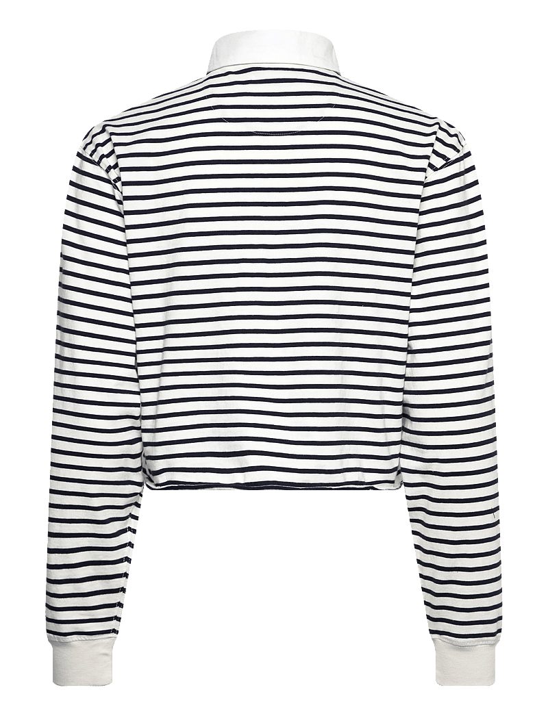 Superdry - ATH ESS CROPPED STRIPE RUGBY - nabapluusid - ecru stripe - 2