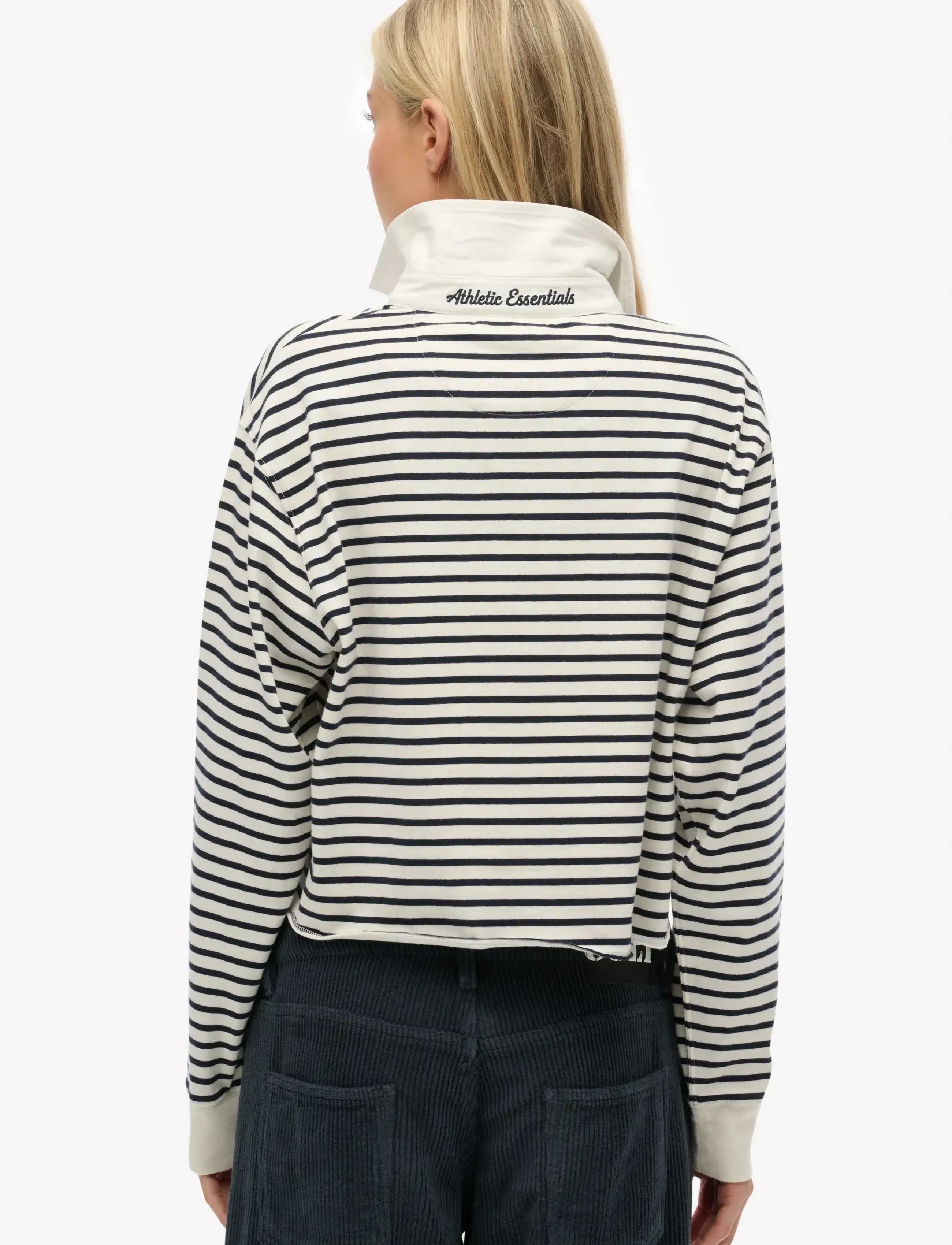 Superdry Stripe Rugby beige polotröja dam – bild 7