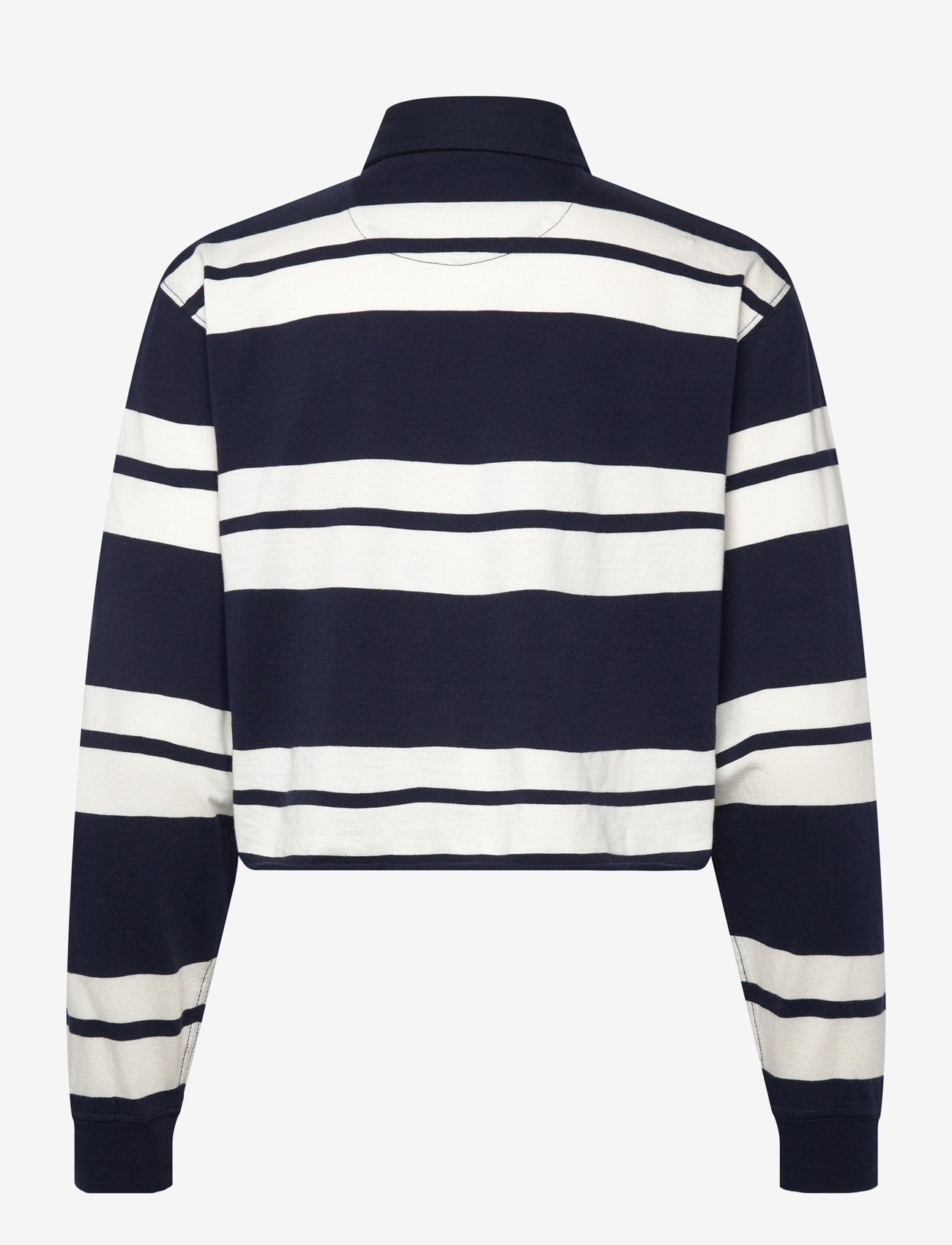 Superdry - ATH ESS CROPPED STRIPE RUGBY - hauts courts - richest navy stripe - 2