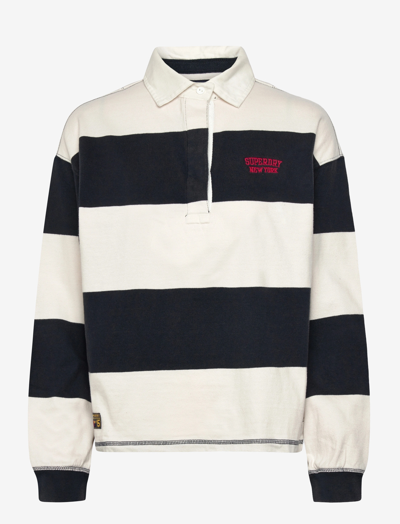 Superdry - HERITAGE STRIPE RUGBY TOP - alltags-style - navy/ecru - 1