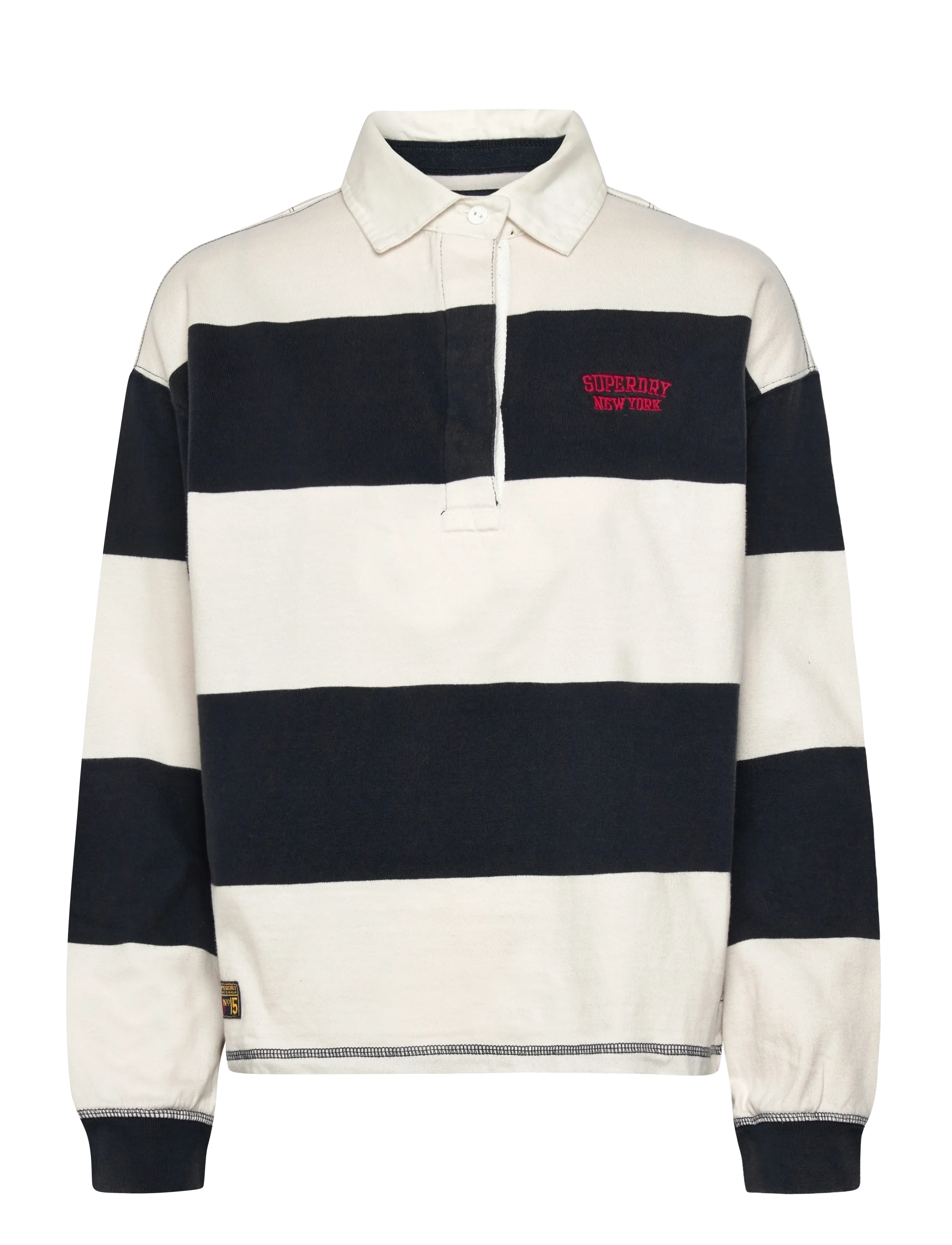 Superdry HERITAGE STRIPE RUGBY TOP - Superdry - NAVY/ECRU / navy
