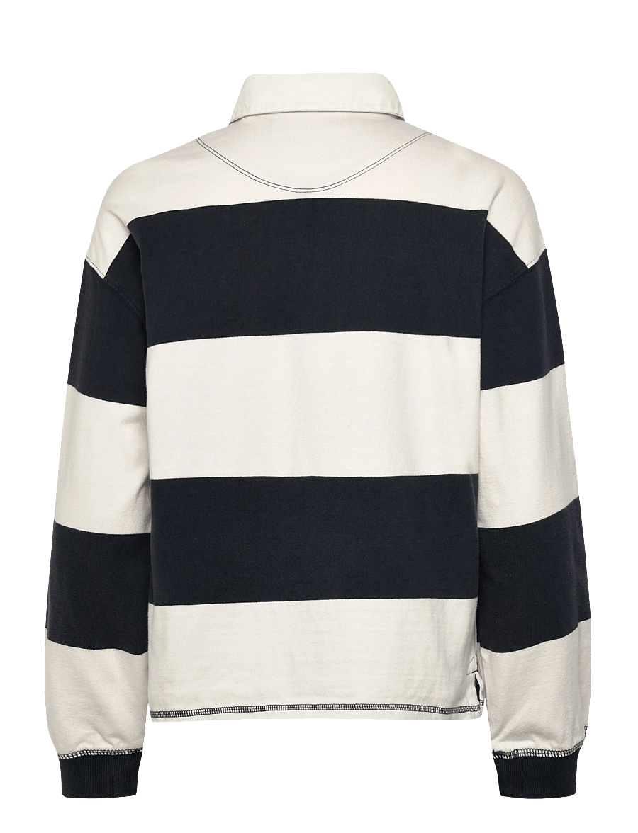 Superdry - HERITAGE STRIPE RUGBY TOP - pikéer - navy/ecru - 2