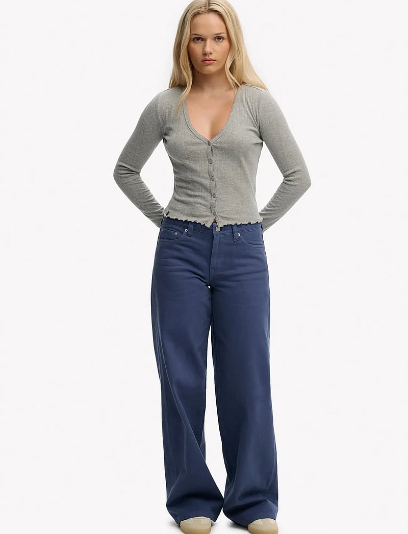 Superdry - ATH ESS POINTELLE CARDIGAN - koftor - grey marl - 5