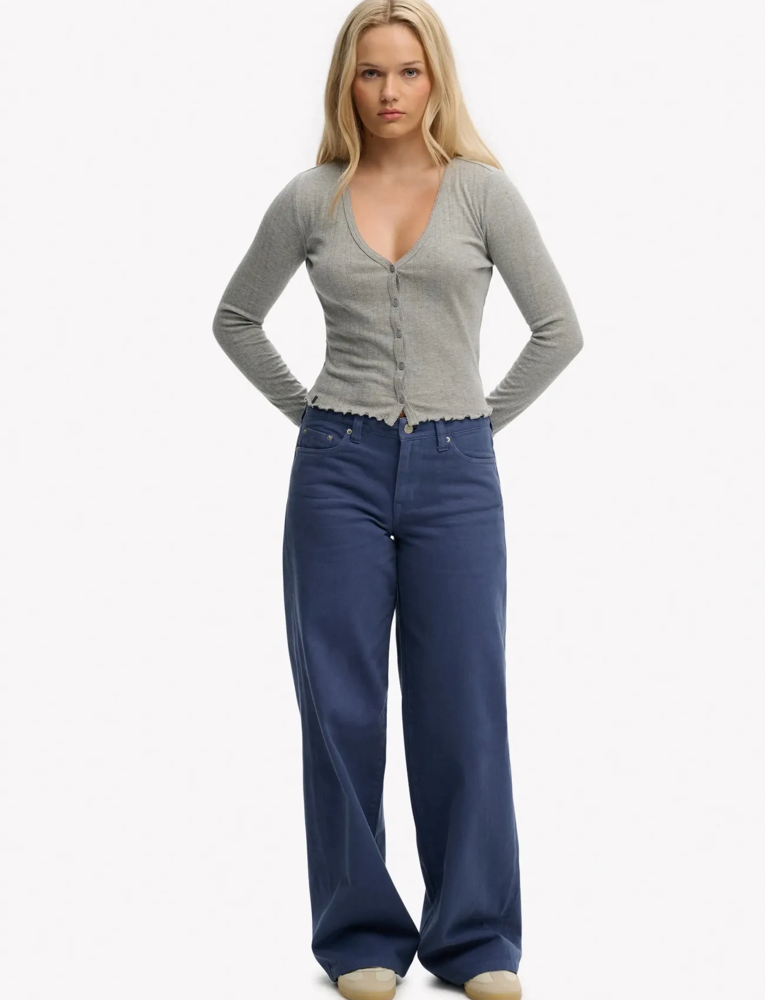 Superdry ATH ESS POINTELLE CARDIGAN - Naistele - GREY MARL / grey