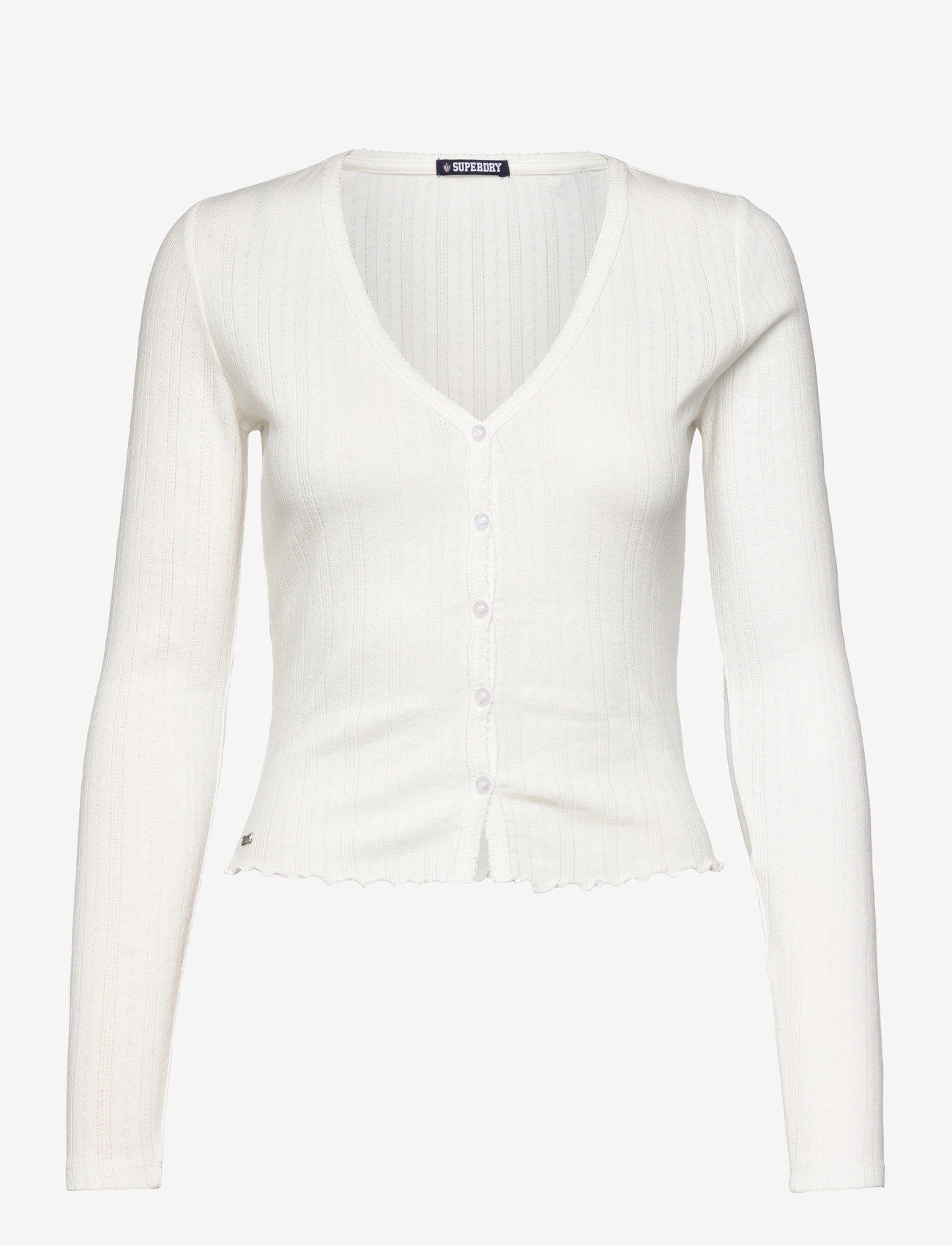 Superdry - ATH ESS POINTELLE CARDIGAN - cardigans - off white - 1