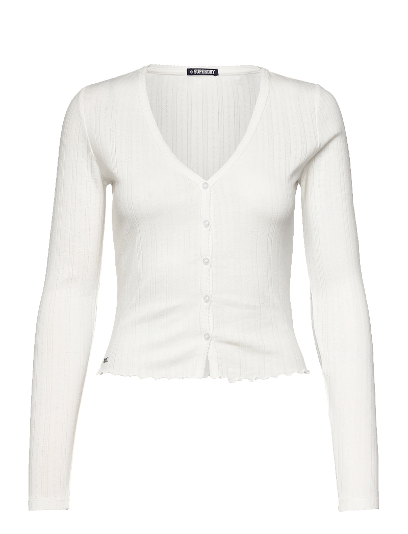 Superdry - ATH ESS POINTELLE CARDIGAN - cardigans - off white - 1