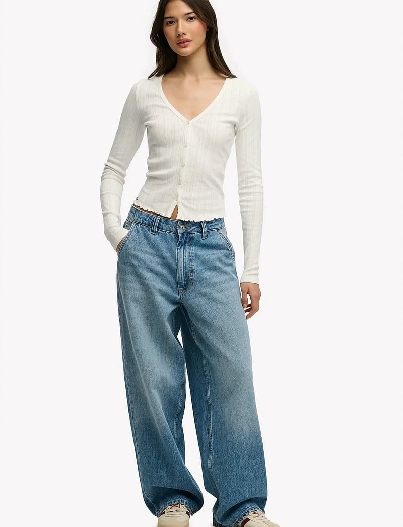 Superdry - ATH ESS POINTELLE CARDIGAN - cardigans - off white - 5
