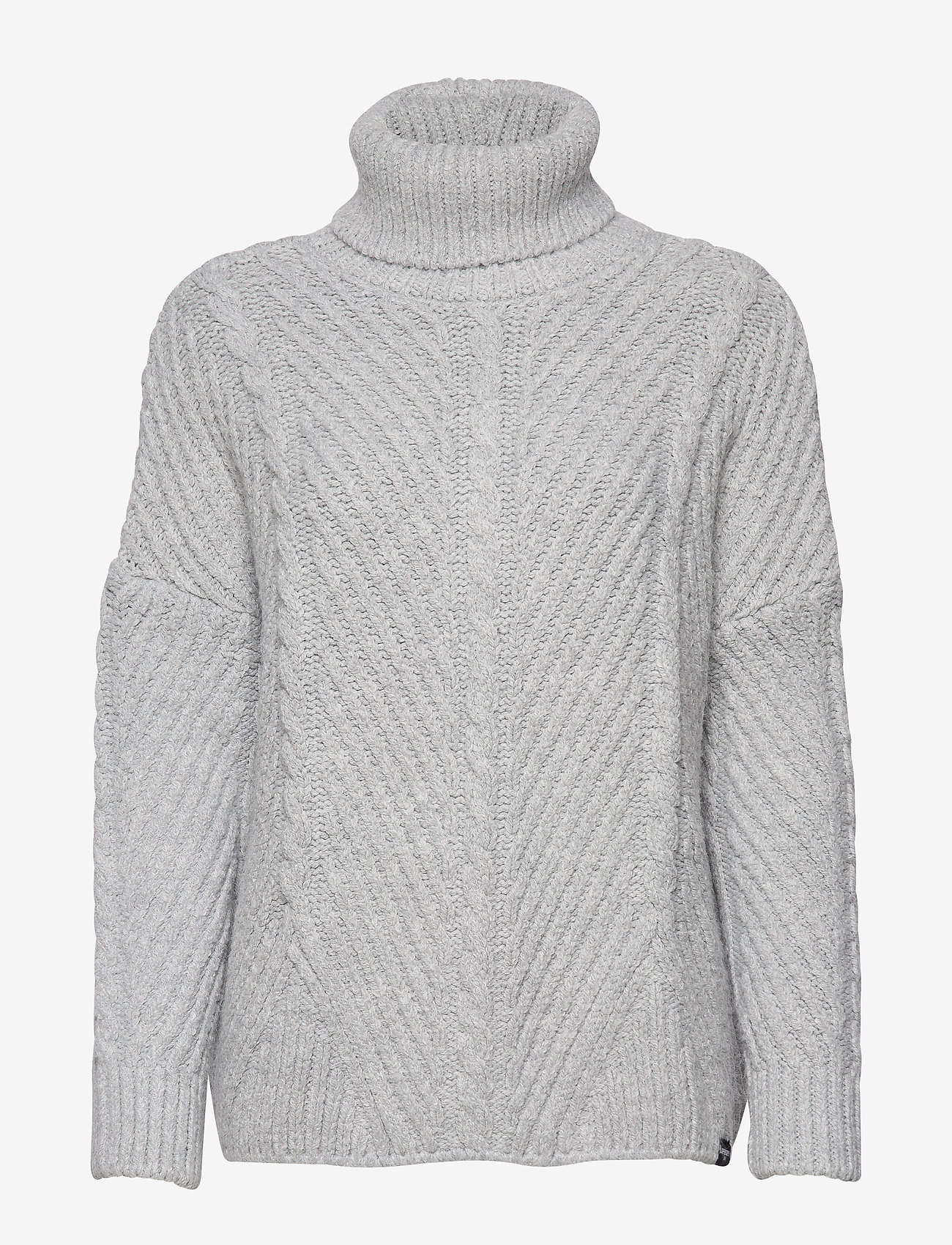 Superdry - TORI CABLE CAPE KNIT - grey marl - 0