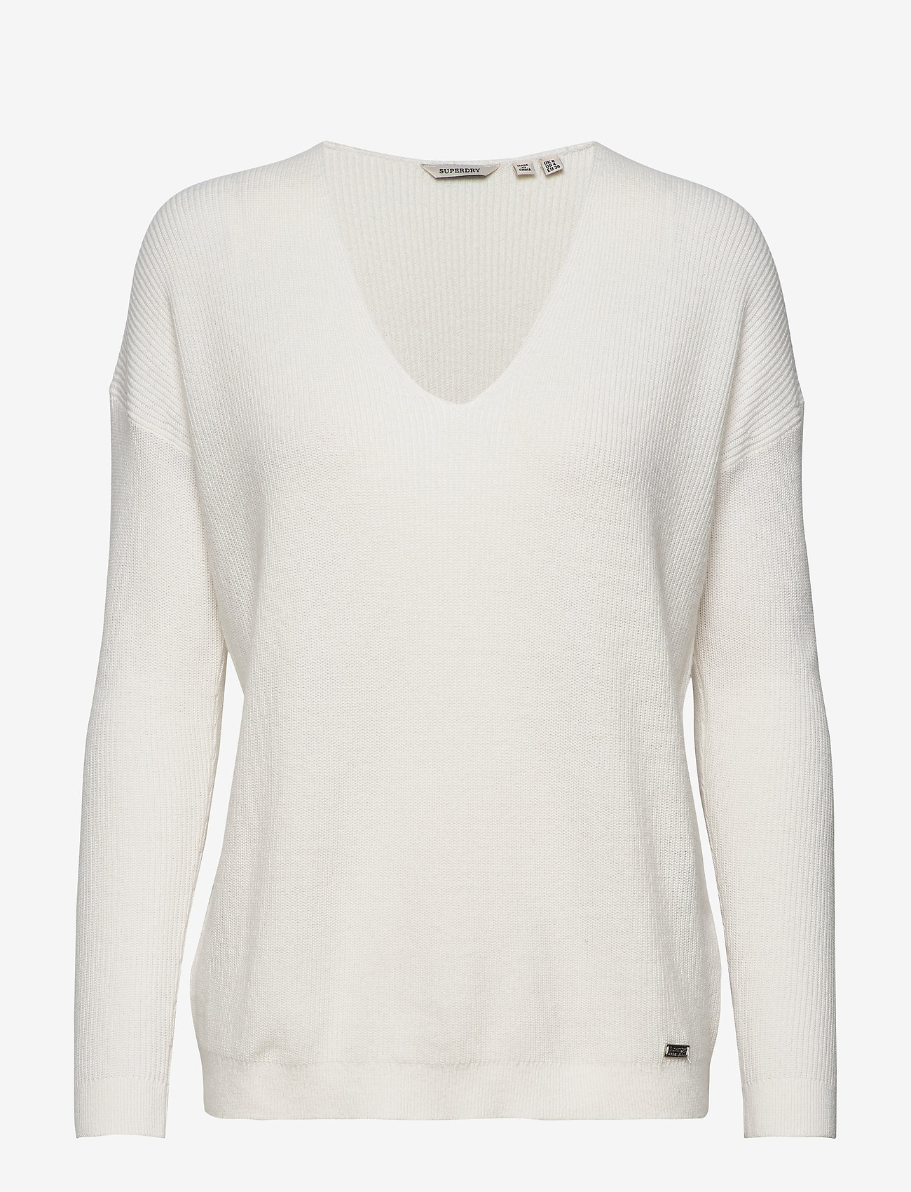 Superdry - FLEUR VEE KNIT - ecru - 0