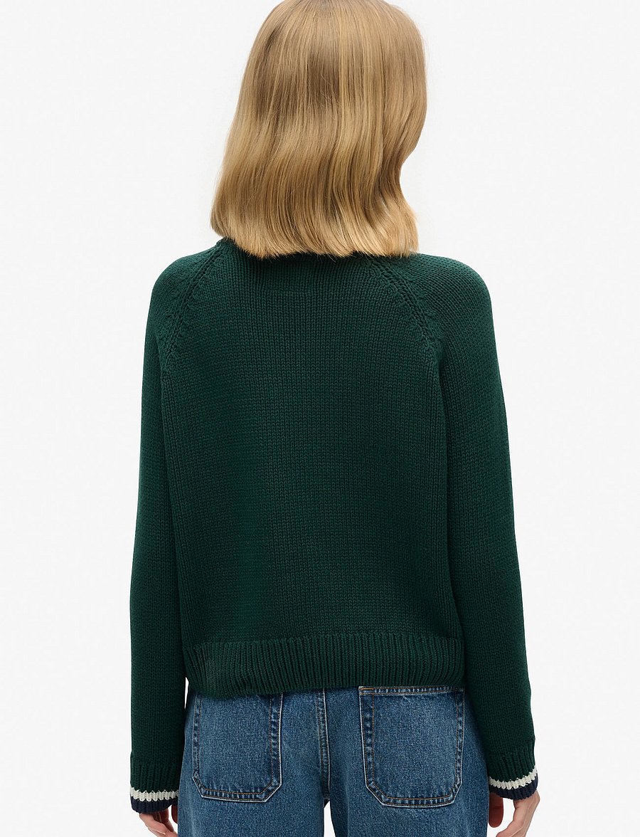Superdry - AMERICANA ROLL NECK KNIT - striktrøjer - dark pine green - 3