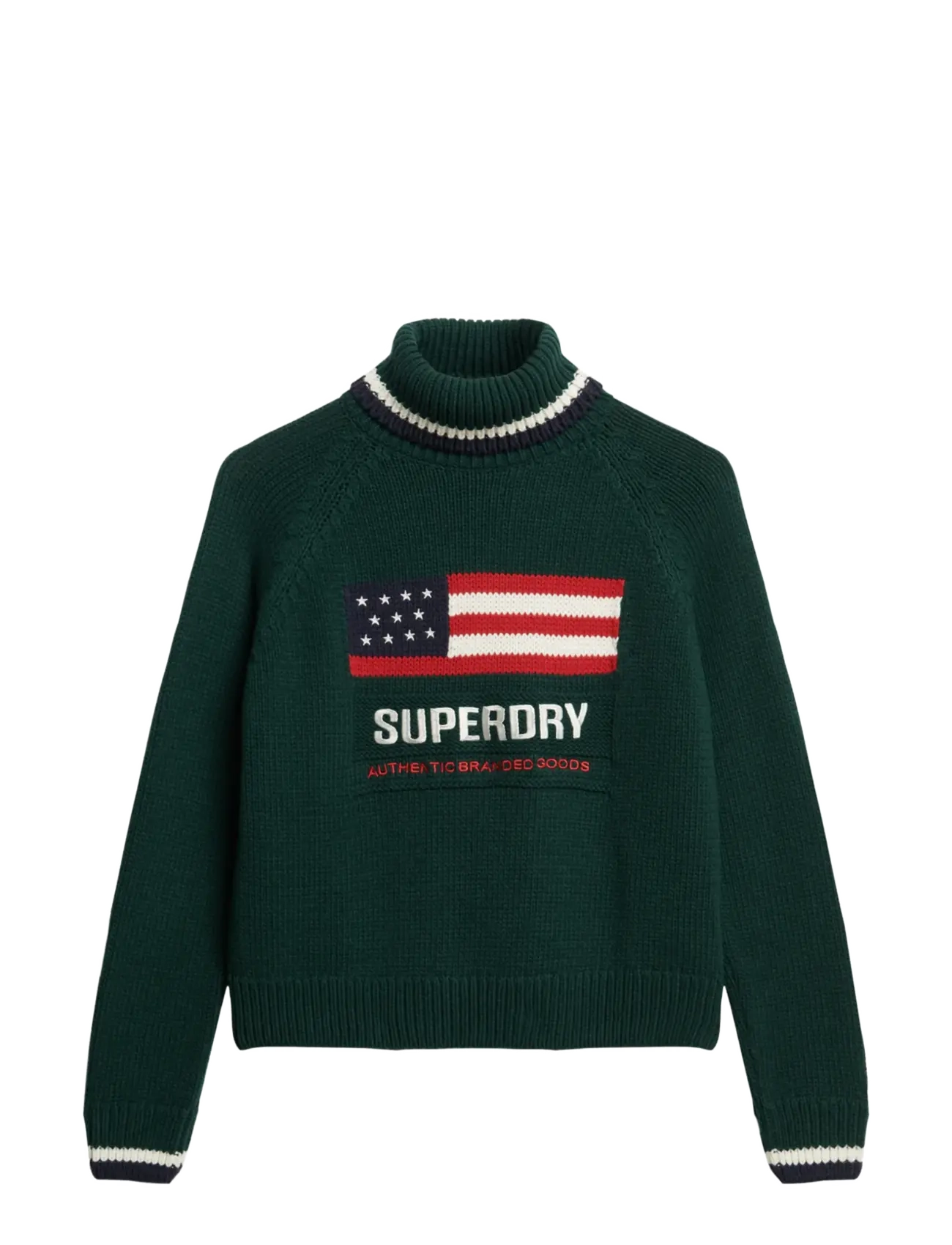 Superdry - AMERICANA ROLL NECK KNIT - striktrøjer - dark pine green - 2