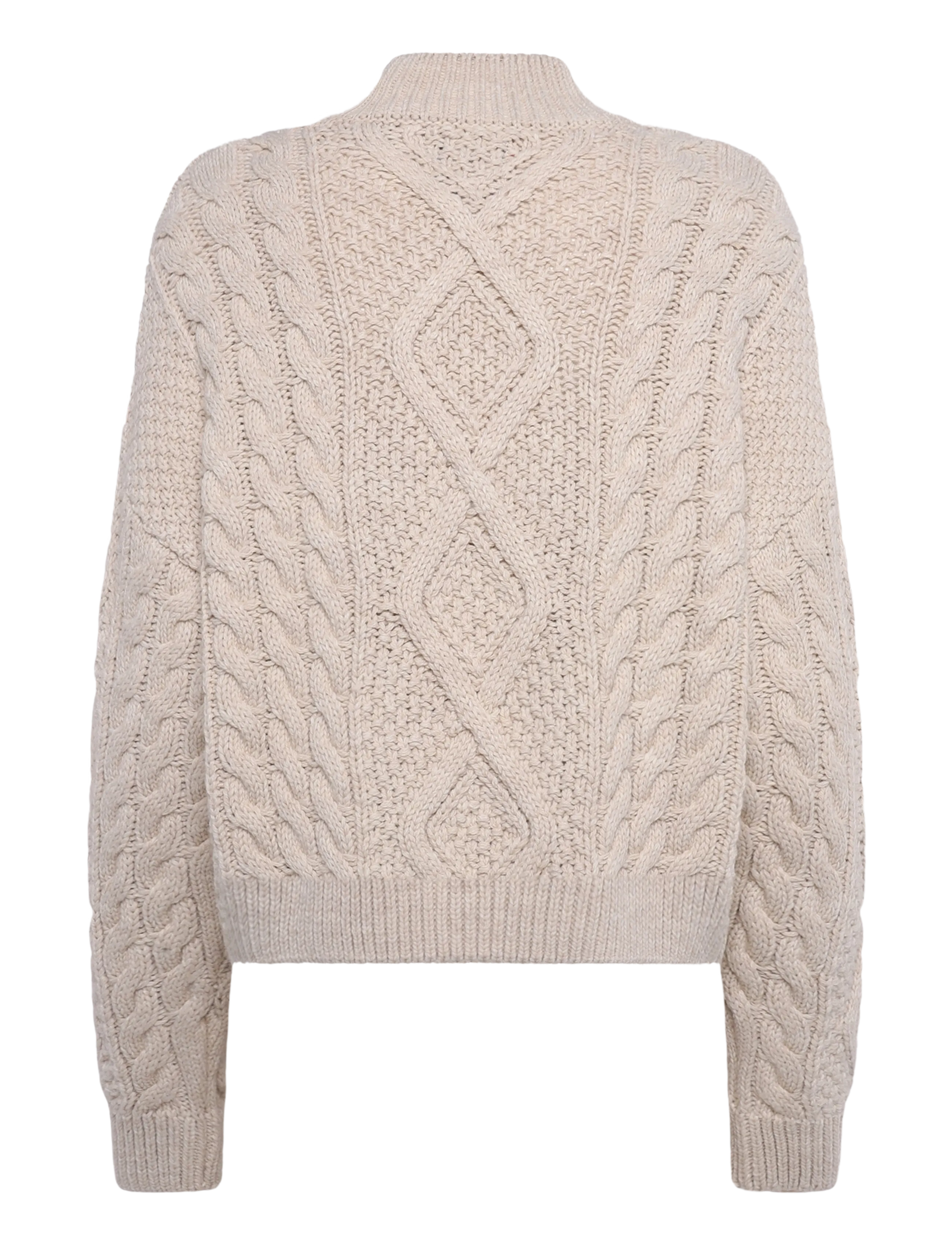 Superdry - ARAN CABLE KNIT POLO JUMPER - pullover - ecru - 2