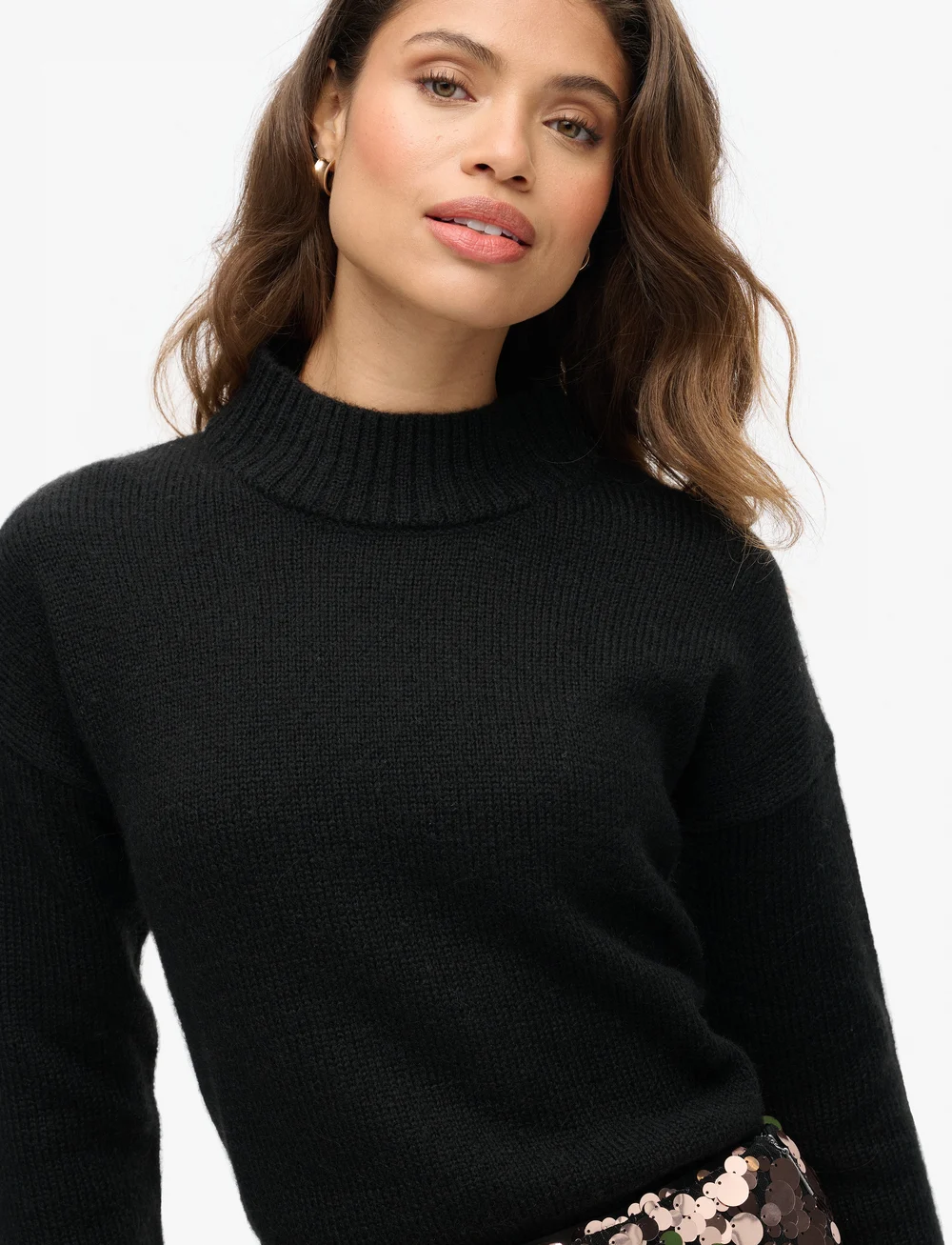 Superdry - ESSENTIAL MOCK NECK JUMPER - striktrøjer - black - 4