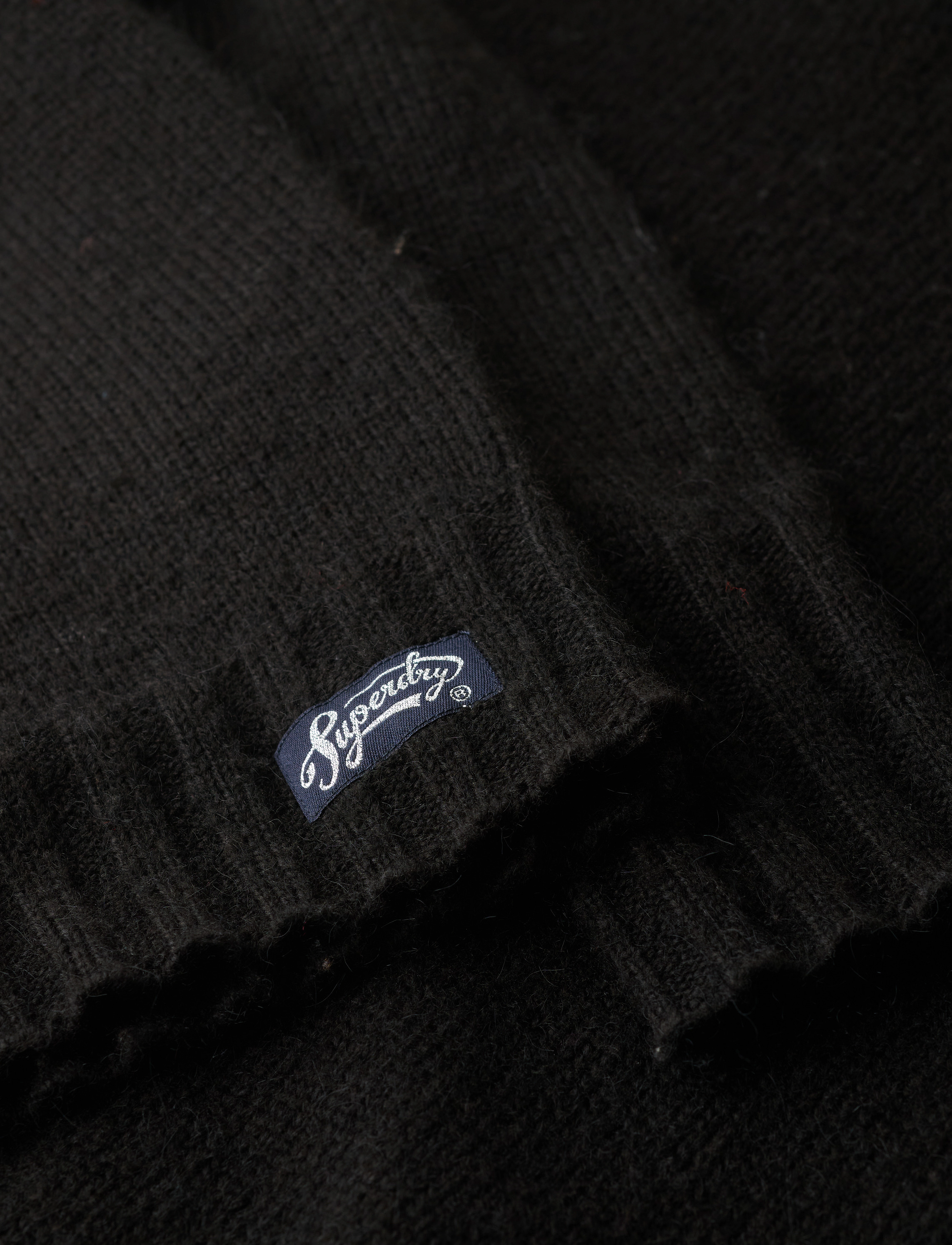 Superdry - ESSENTIAL MOCK NECK JUMPER - neulepuserot - black - 5