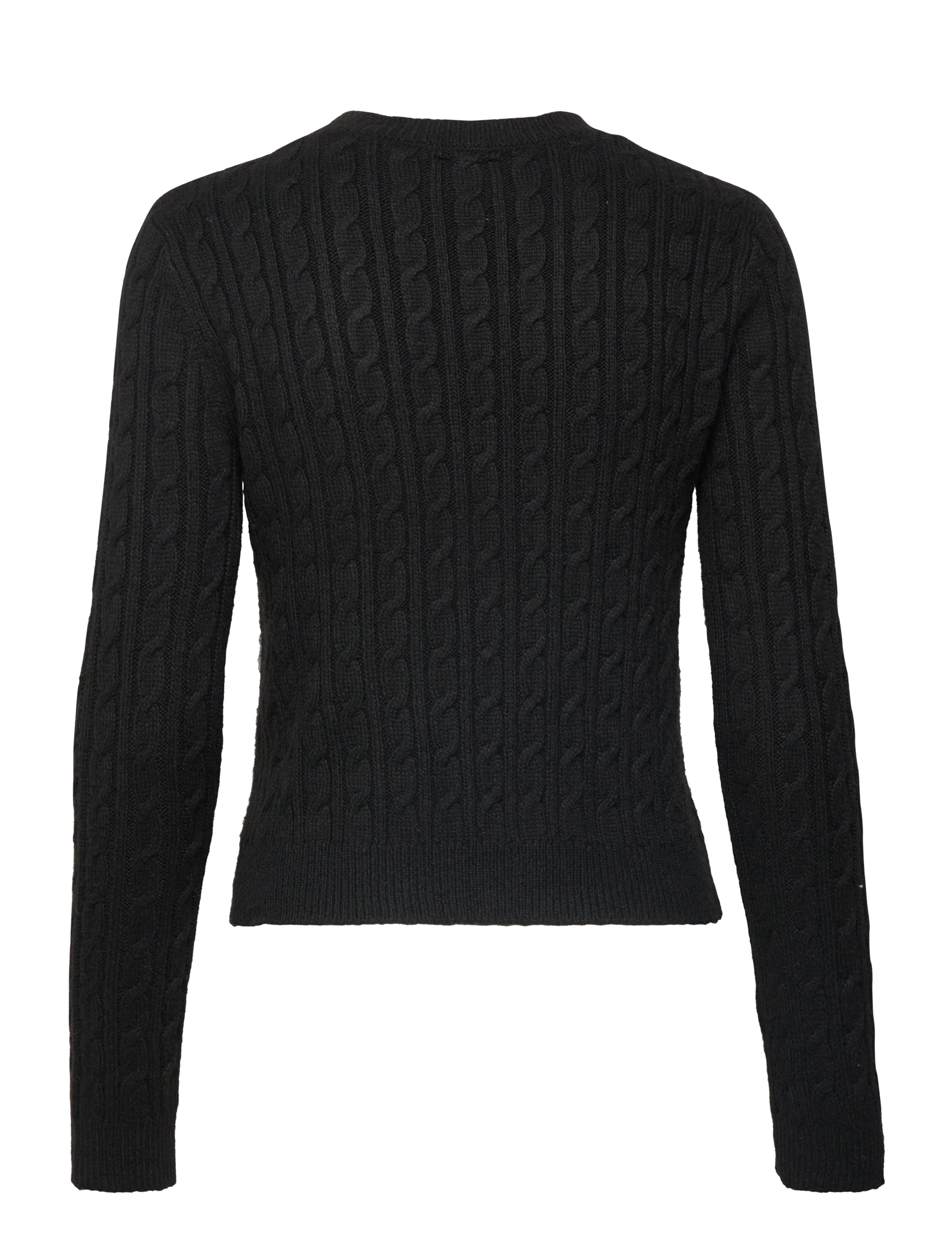 Superdry - FITTED CABLE CREW NECK JUMPER - trøjer - black - 2