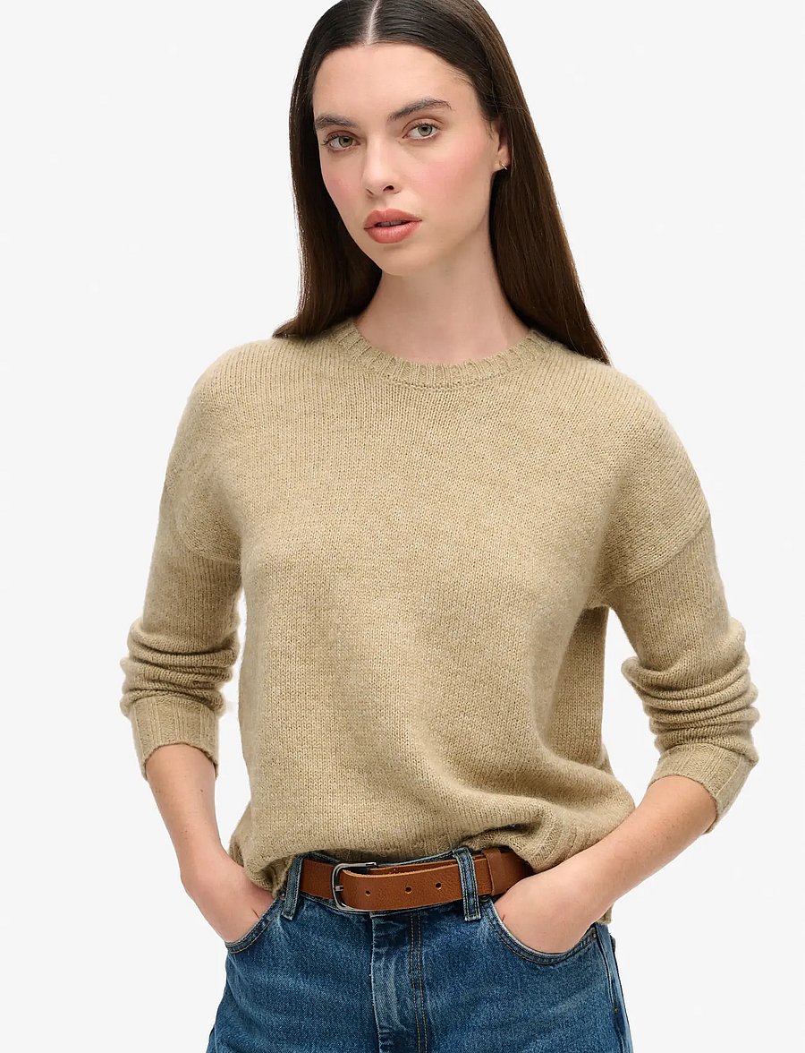Superdry - ESSENTIAL CREW NECK JUMPER - jumpers - fudge brown - 0