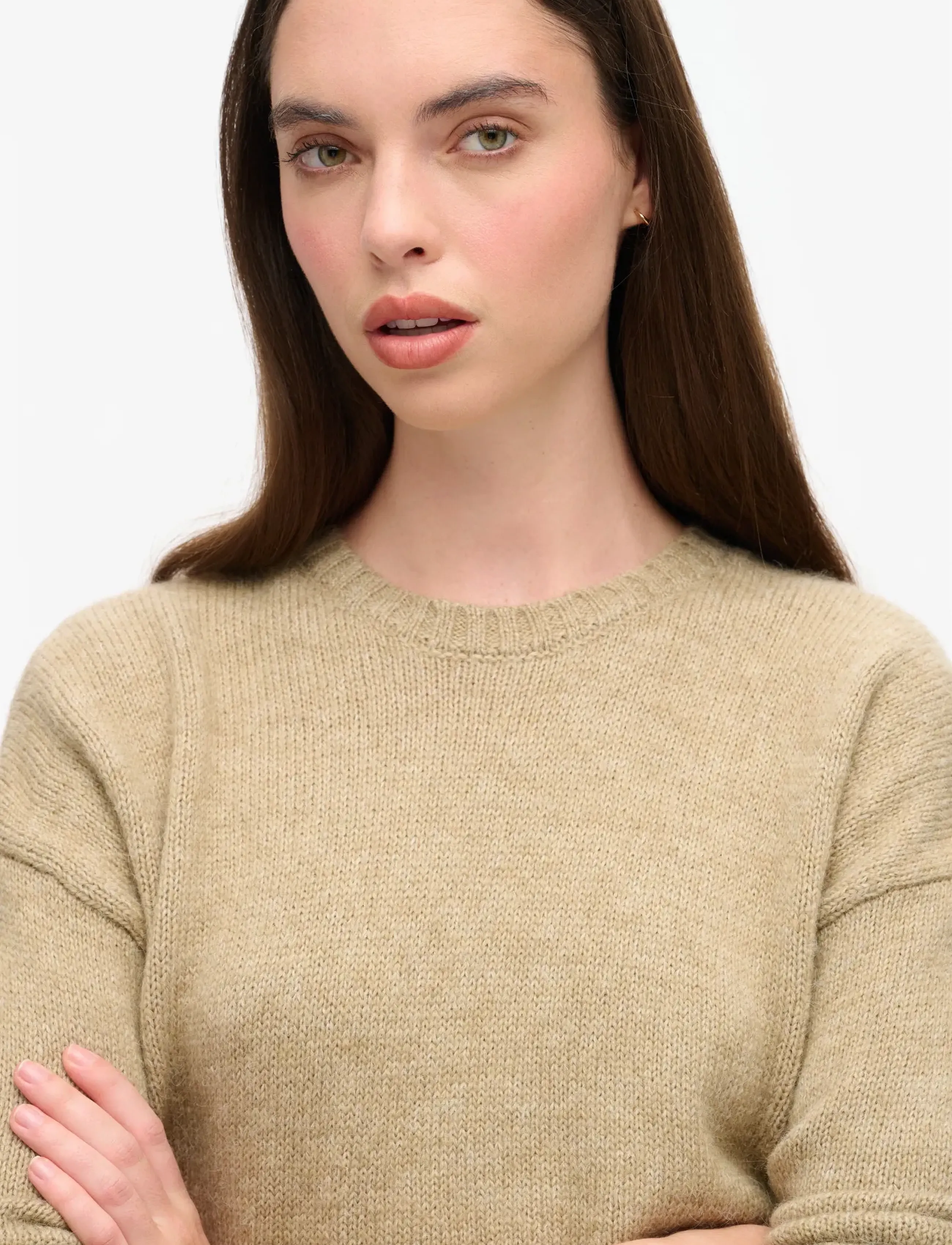 Superdry - ESSENTIAL CREW NECK JUMPER - sügisesed riided - fudge brown - 2