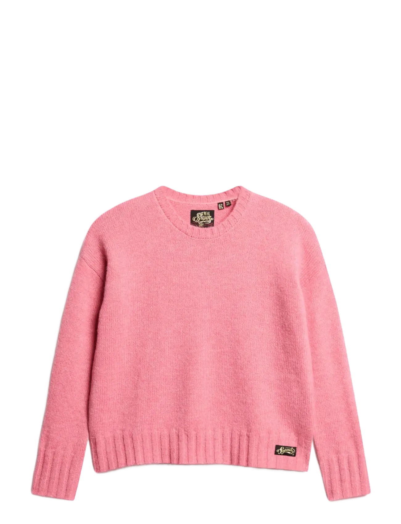 Superdry ESSENTIAL CREW NECK JUMPER - Stickat - PINK / pink/rose
