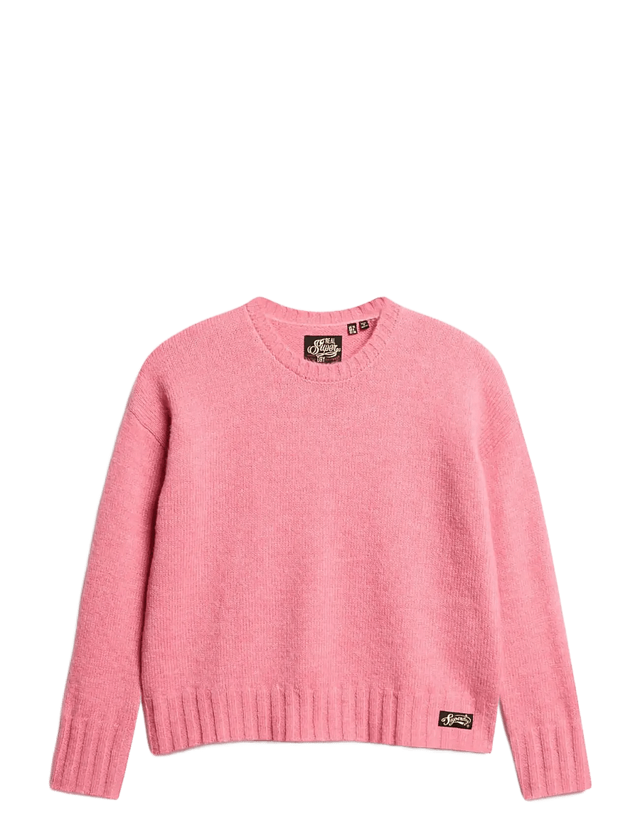 Superdry - ESSENTIAL CREW NECK JUMPER - stickade tröjor - pink - 1