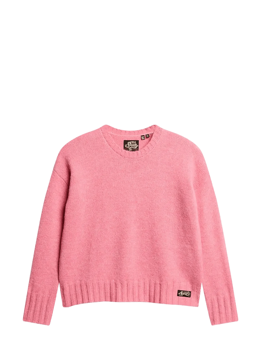 Superdry - ESSENTIAL CREW NECK JUMPER - stickade tröjor - pink - 2