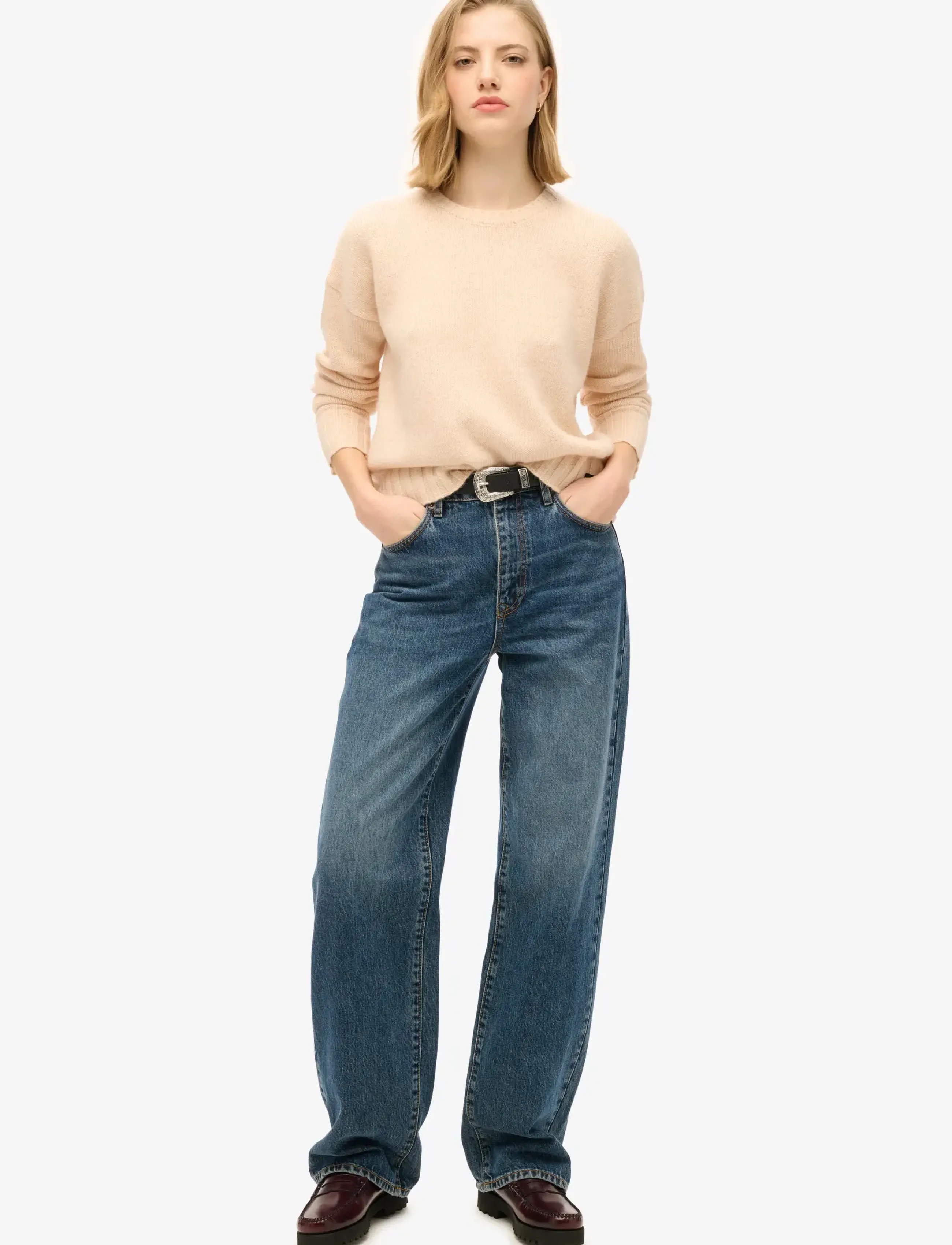Superdry - ESSENTIAL CREW NECK JUMPER - sügisesed riided - shadow pale pink - 4
