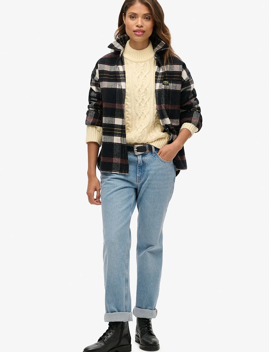 Superdry - CABLE MOCK NECK JUMPER - kampsunid - island ecru - 3