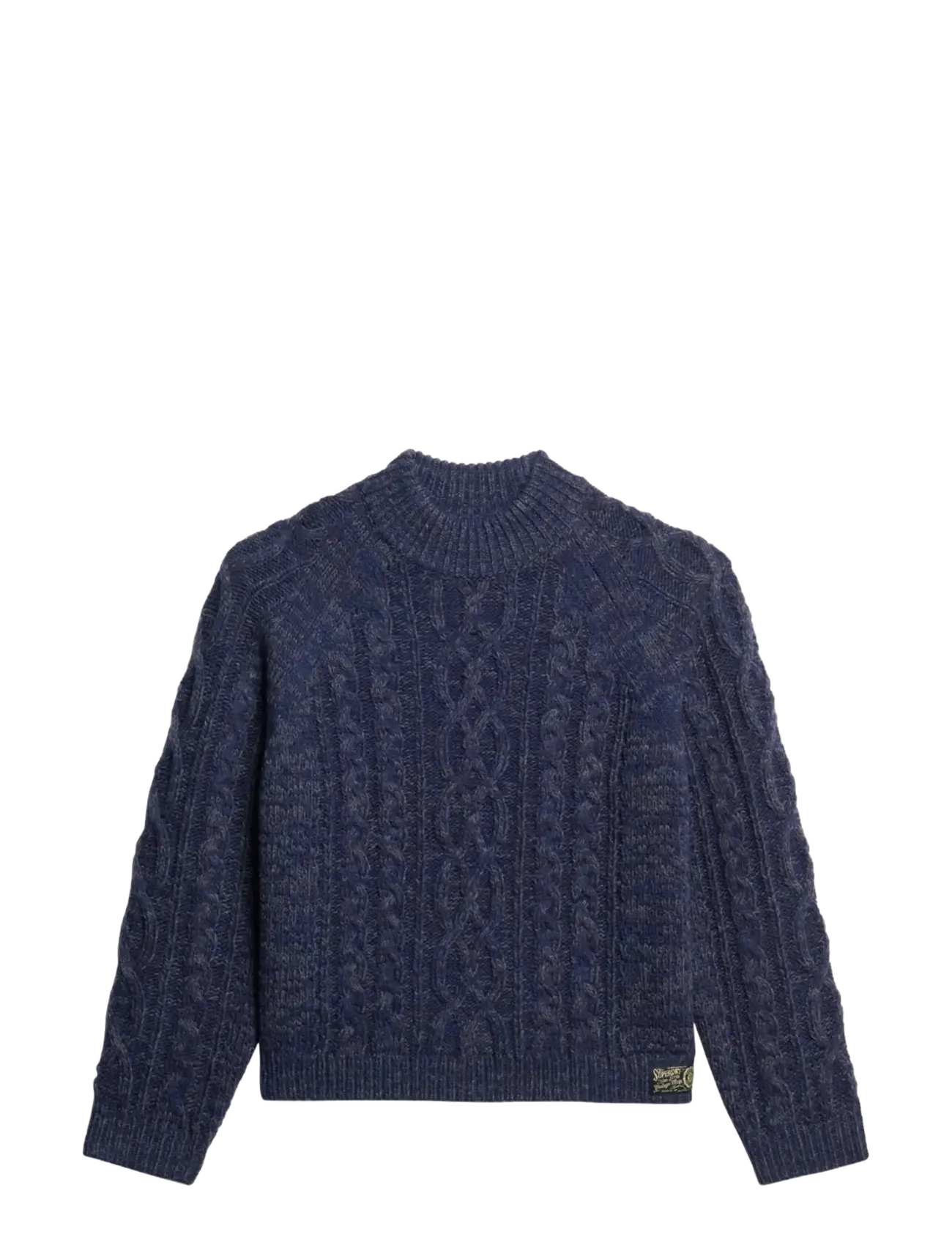 Superdry - CABLE MOCK NECK JUMPER - stickade tröjor - island navy twist - 2