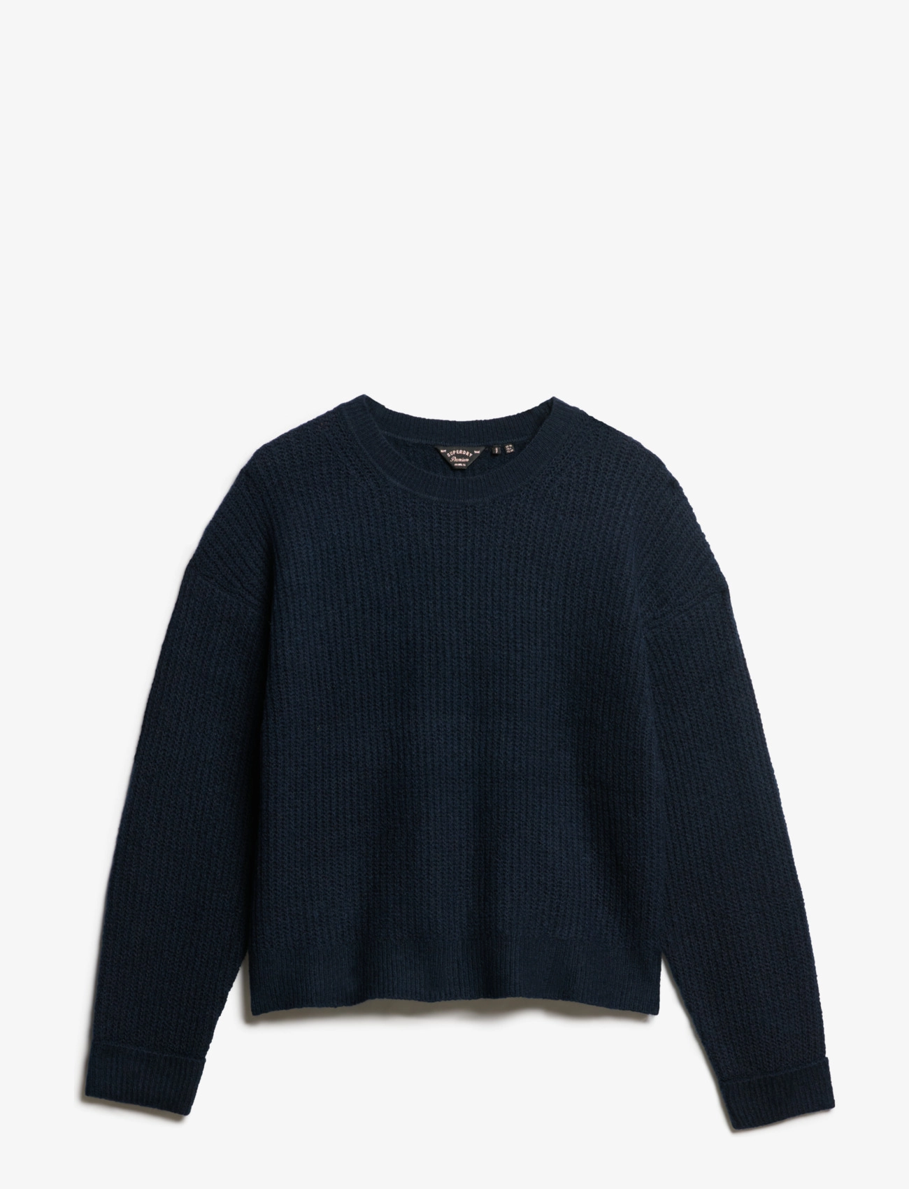 Superdry BRUSHED CREW NECK JUMPER - Kleidung - DARK TEAL TWIST / navy